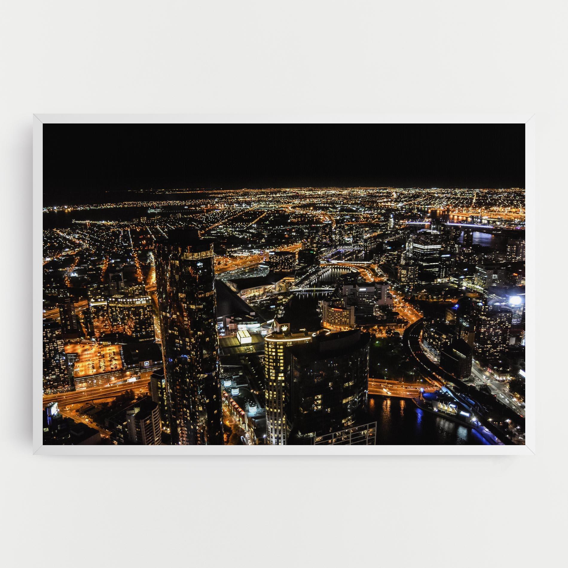 Tablou Canvas Black City Light mockup 0