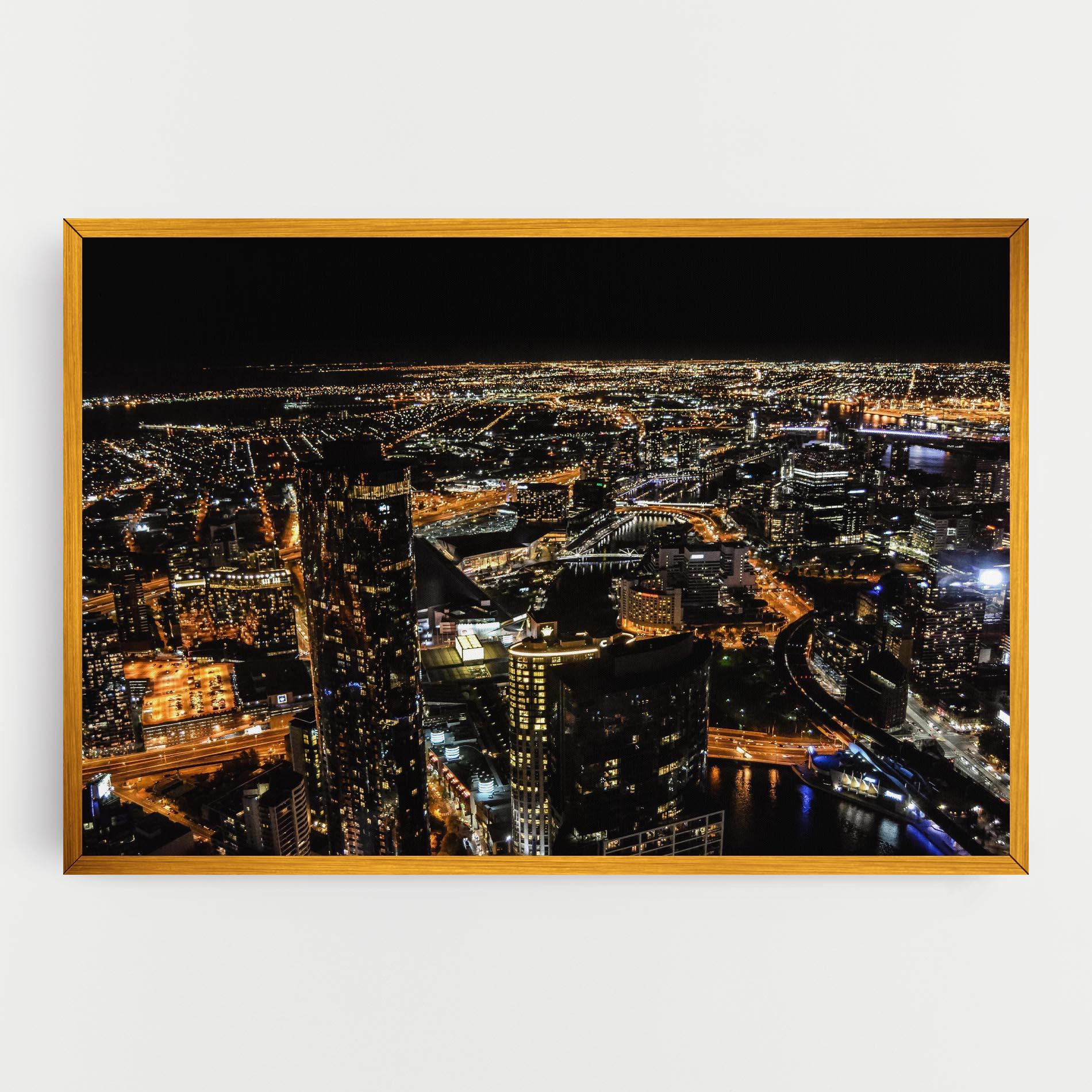 Tablou Canvas Black City Light mockup 0