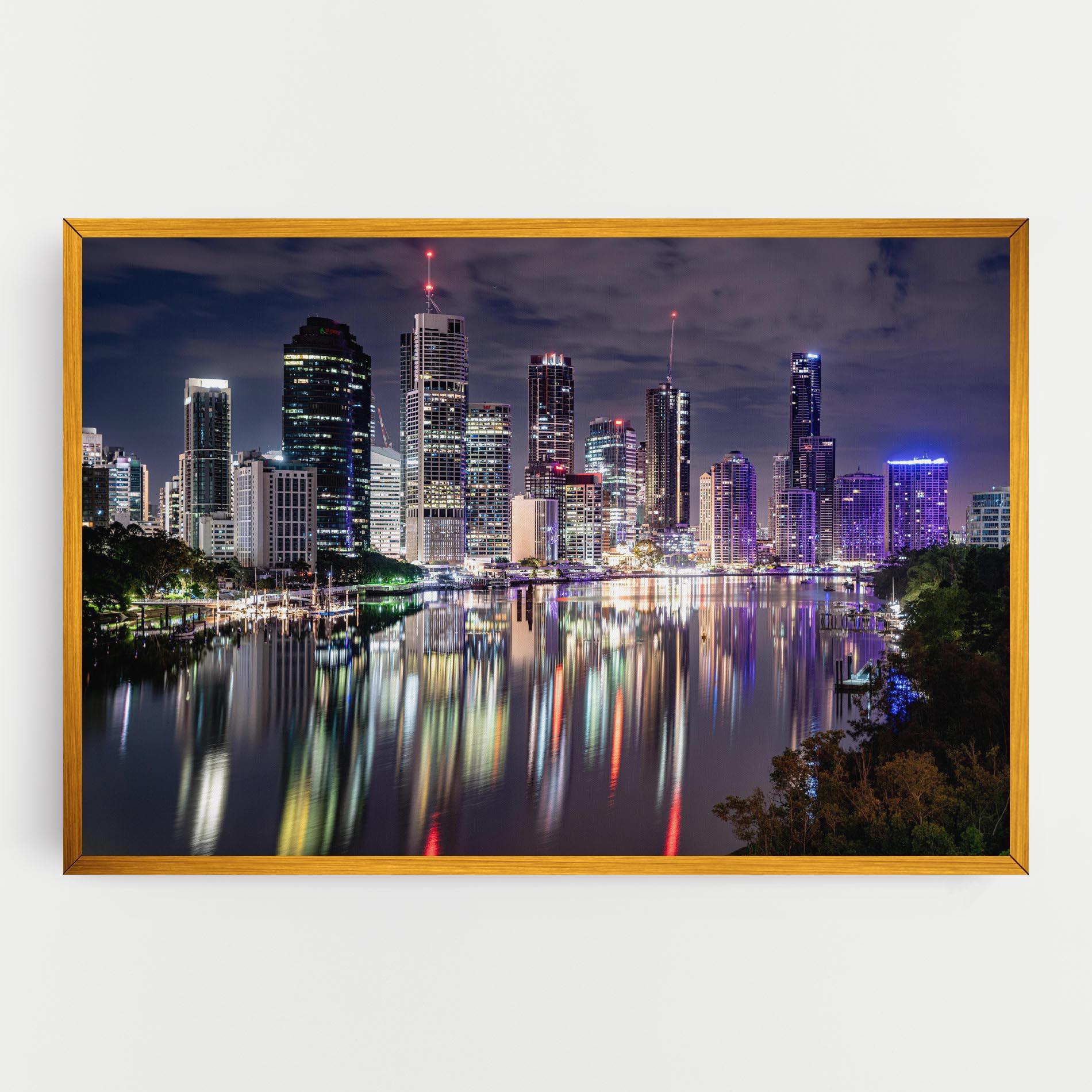Tablou Canvas Brisbane Night mockup 0