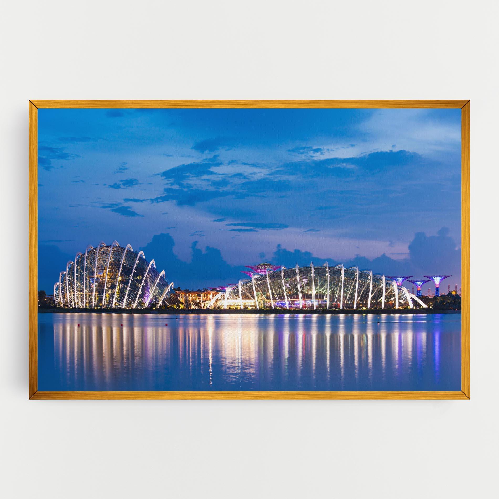 Tablou Canvas Singapore Blue Sunset mockup 0