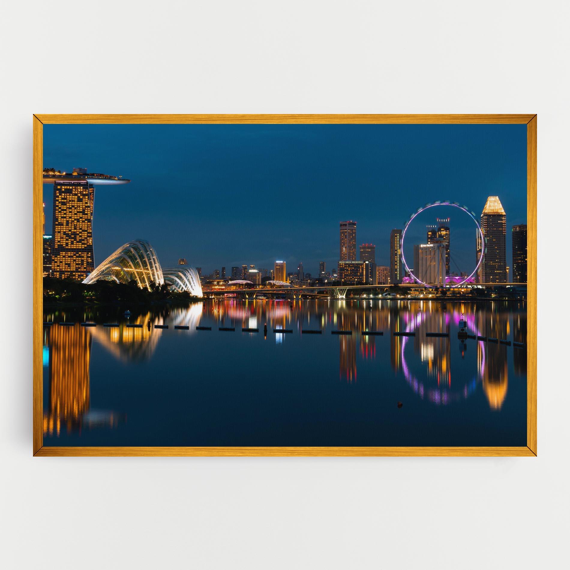 Tablou Canvas Singapore City Skyline mockup 0