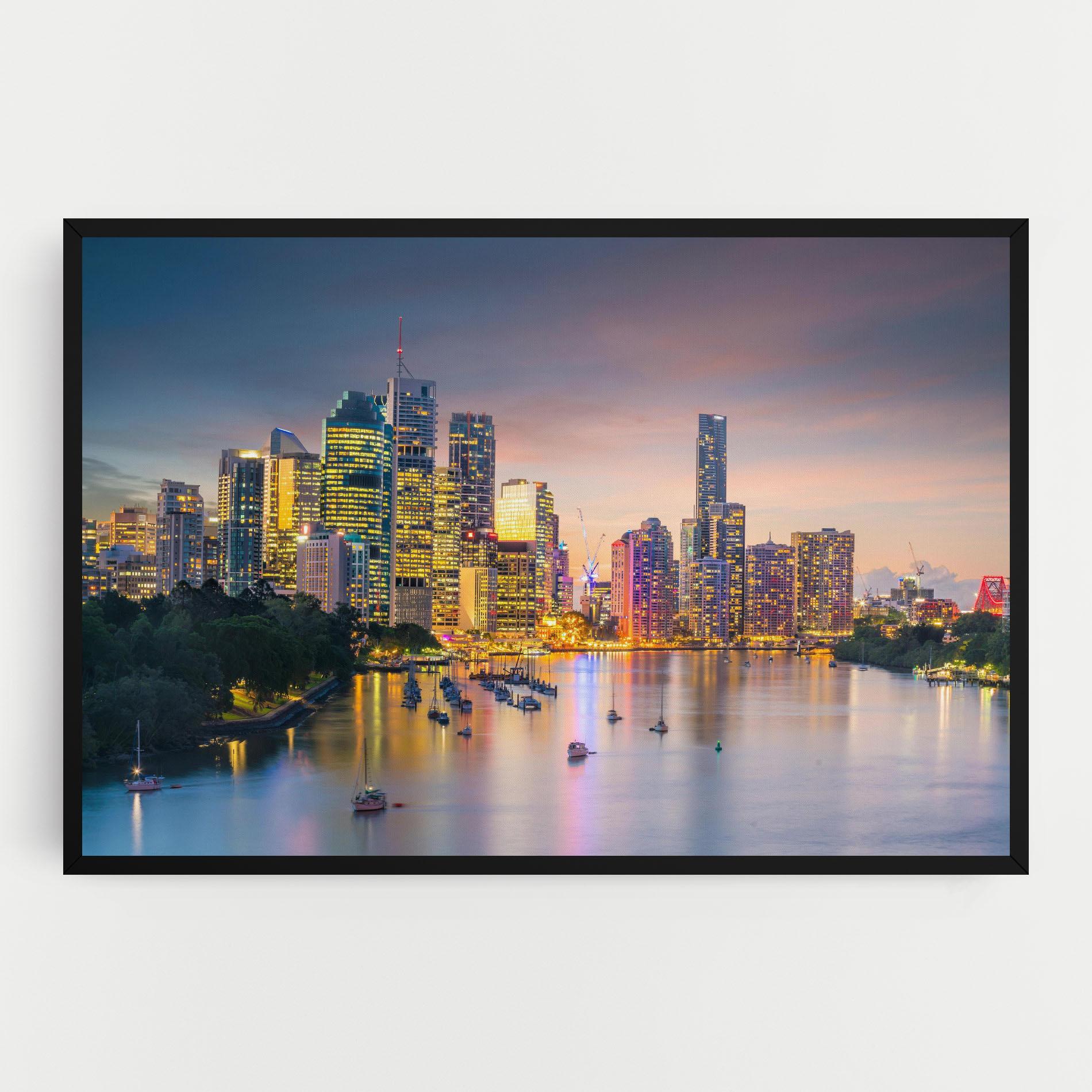 Tablou Canvas Brisbane City Skyline mockup 0