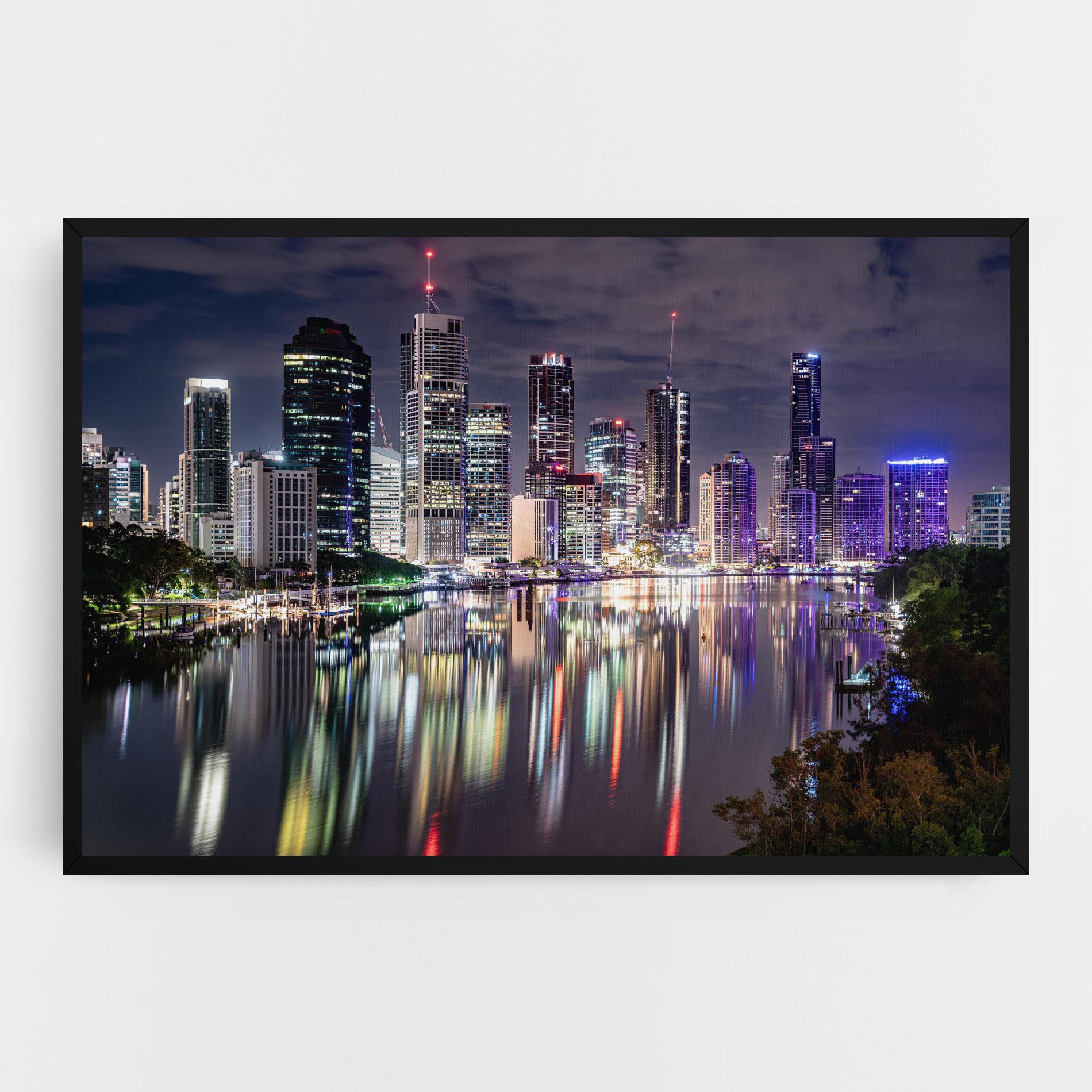 Tablou Canvas Brisbane Night mockup 0
