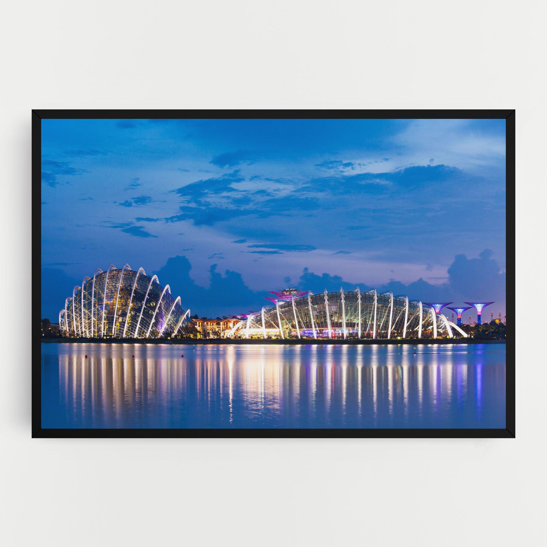 Tablou Canvas Singapore Blue Sunset mockup 0