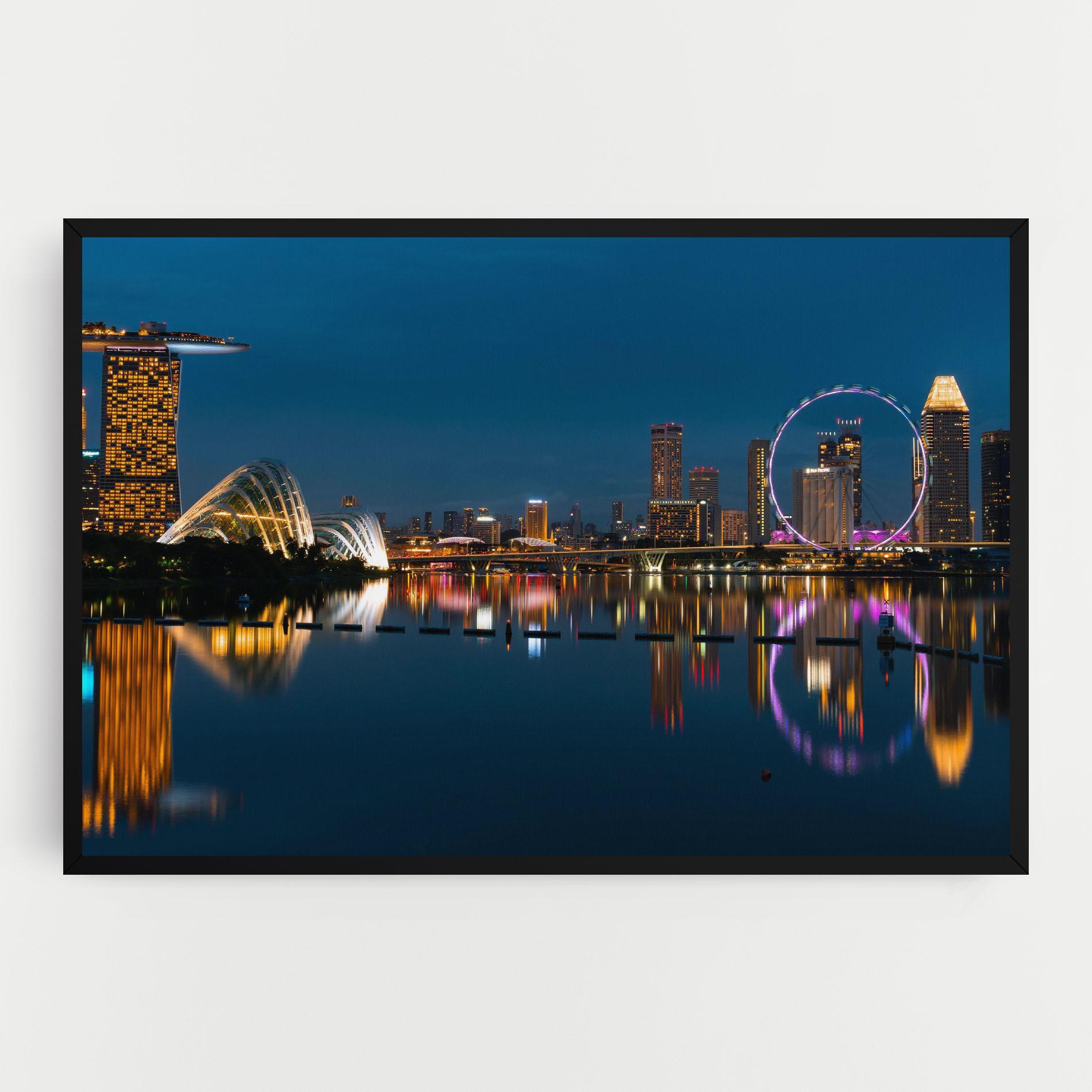 Tablou Canvas Singapore City Skyline mockup 0