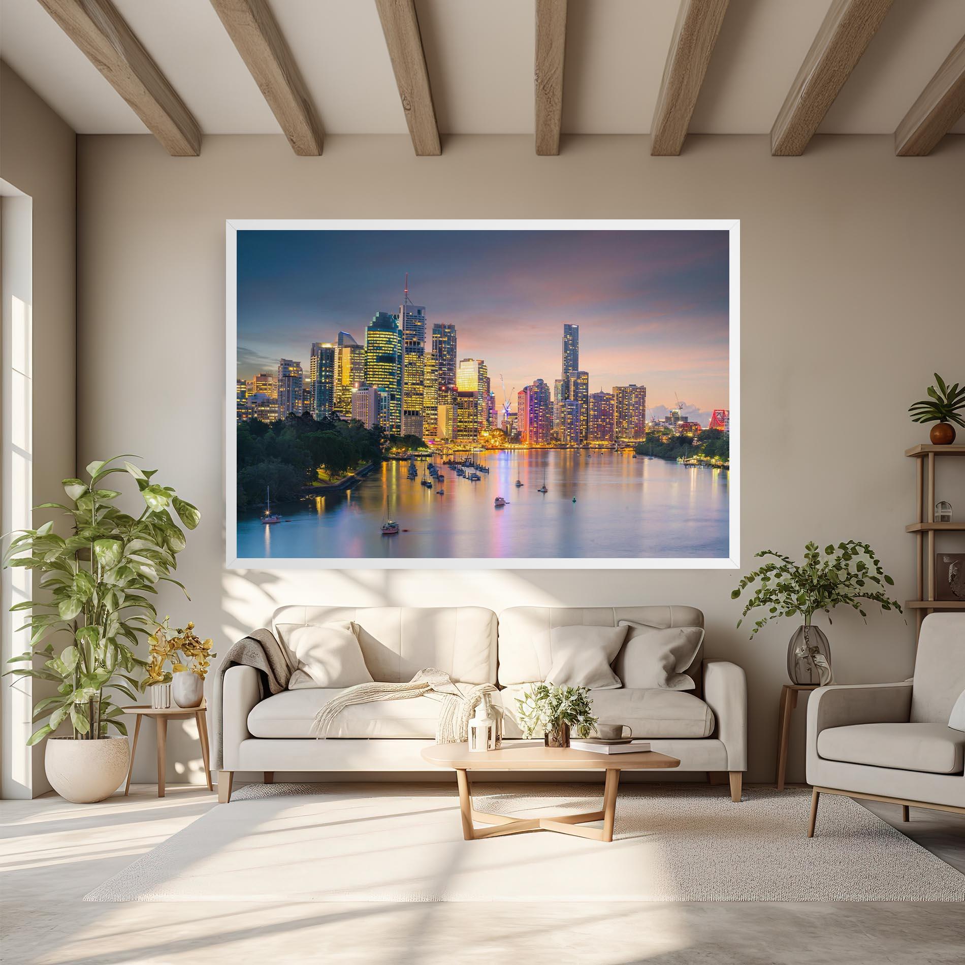 Tablou Canvas Brisbane City Skyline mockup 6