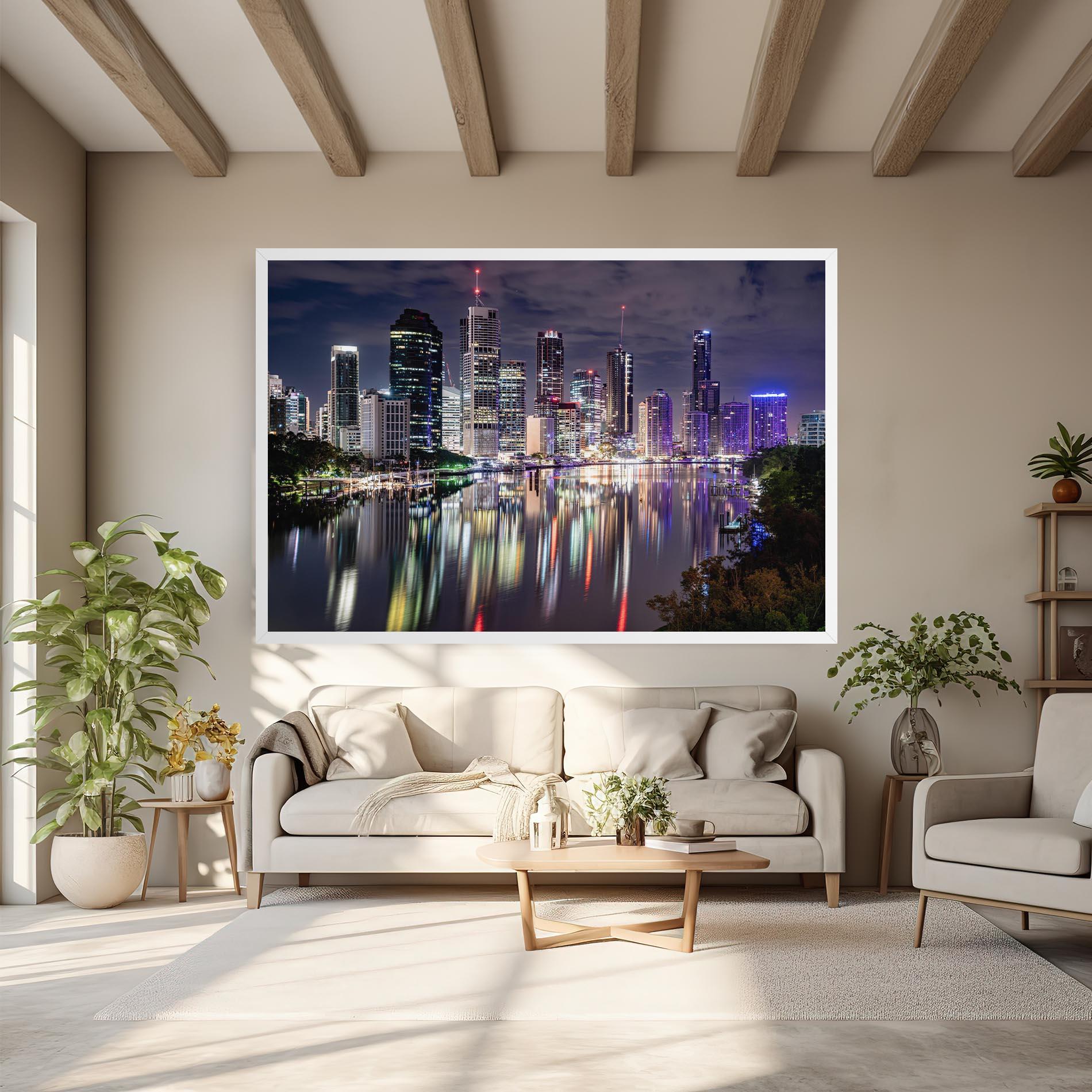 Tablou Canvas Brisbane Night mockup 6