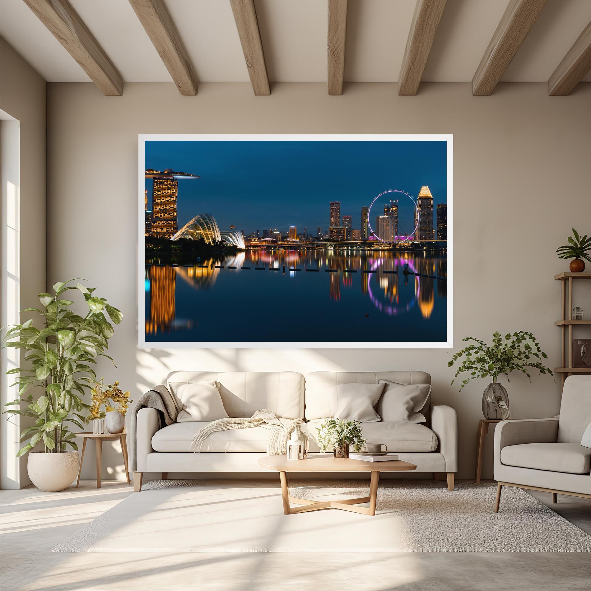 Tablou Canvas Singapore City Skyline mockup 6