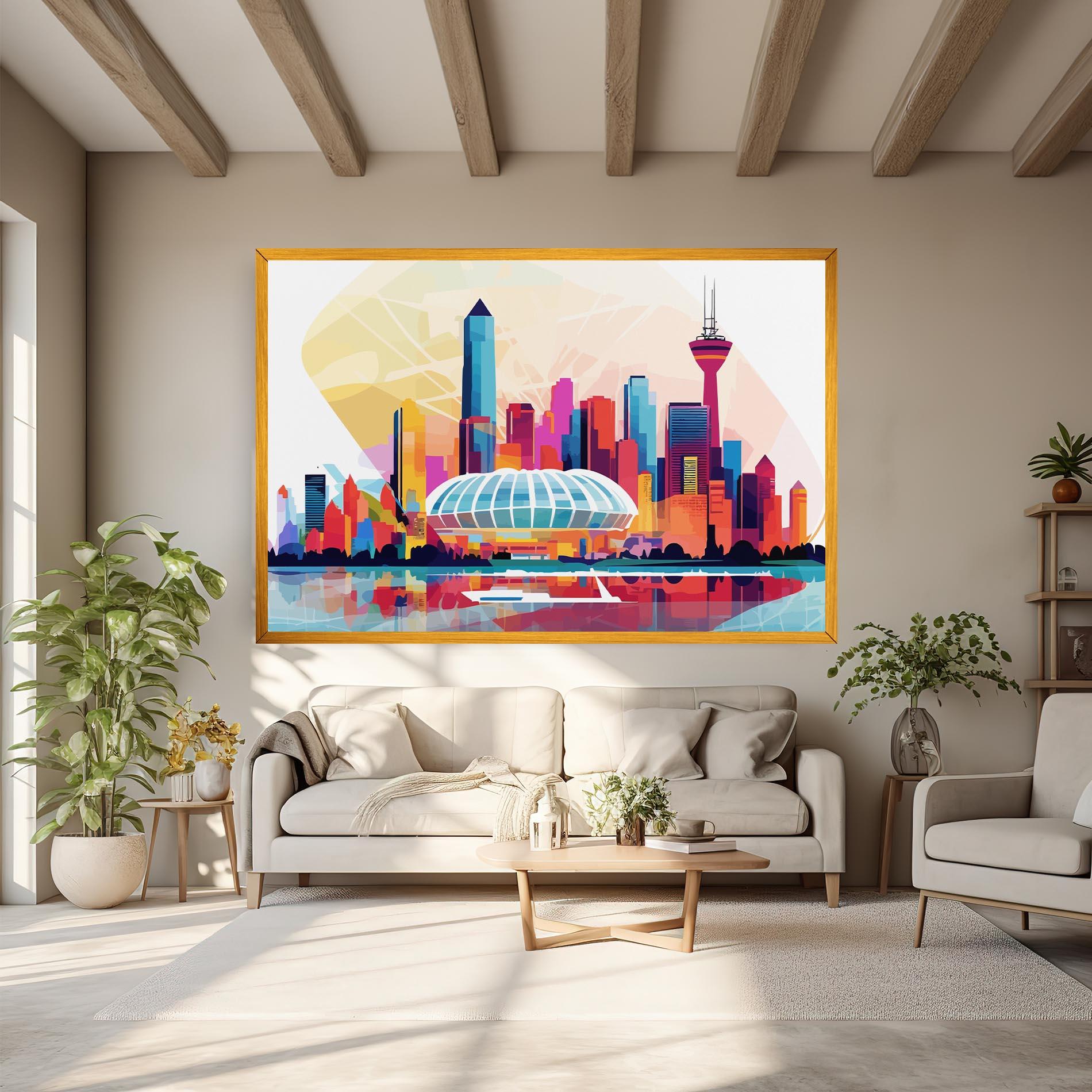 Tablou Canvas Olympic Stadium Color mockup 6