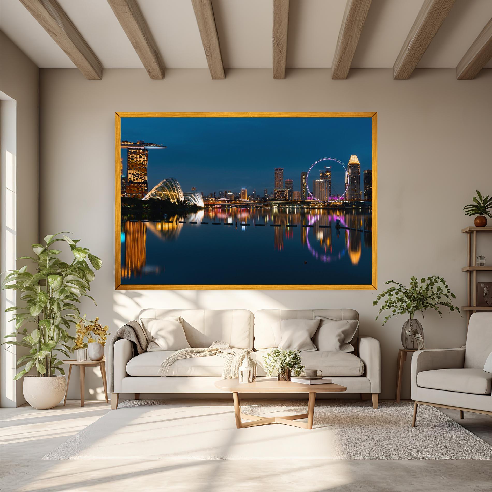 Tablou Canvas Singapore City Skyline mockup 6