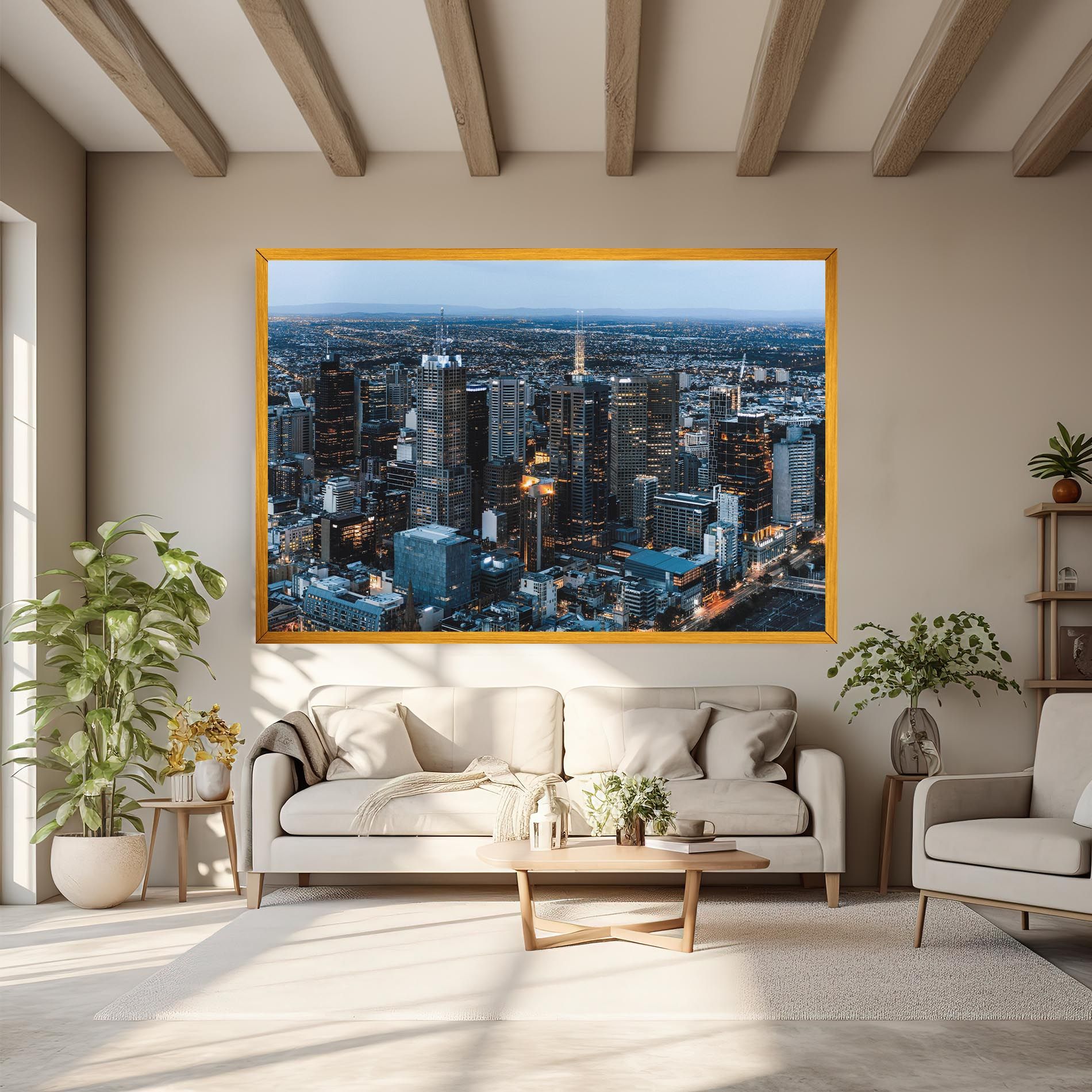 Yellow Lights Skyline mockup 6