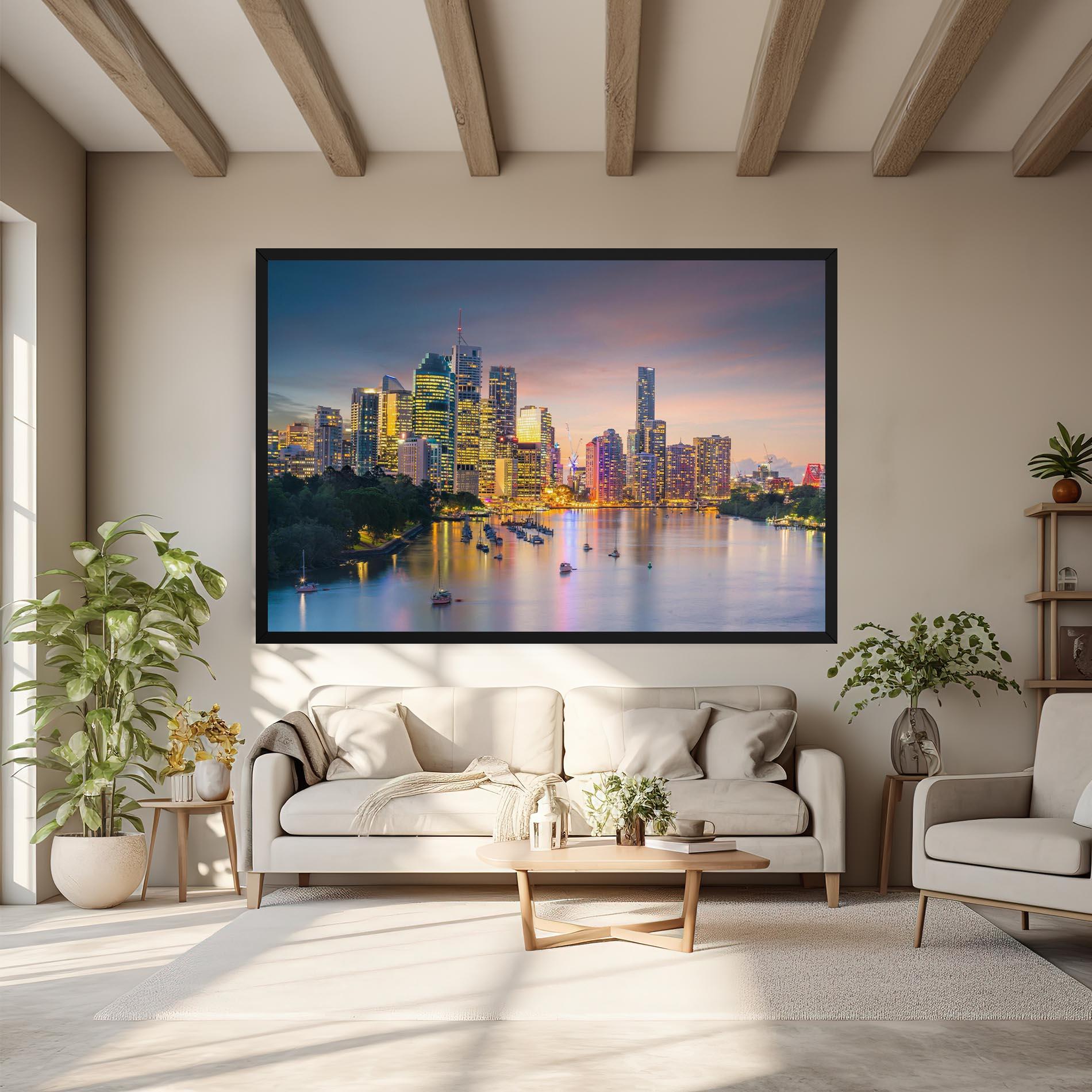 Tablou Canvas Brisbane City Skyline mockup 6