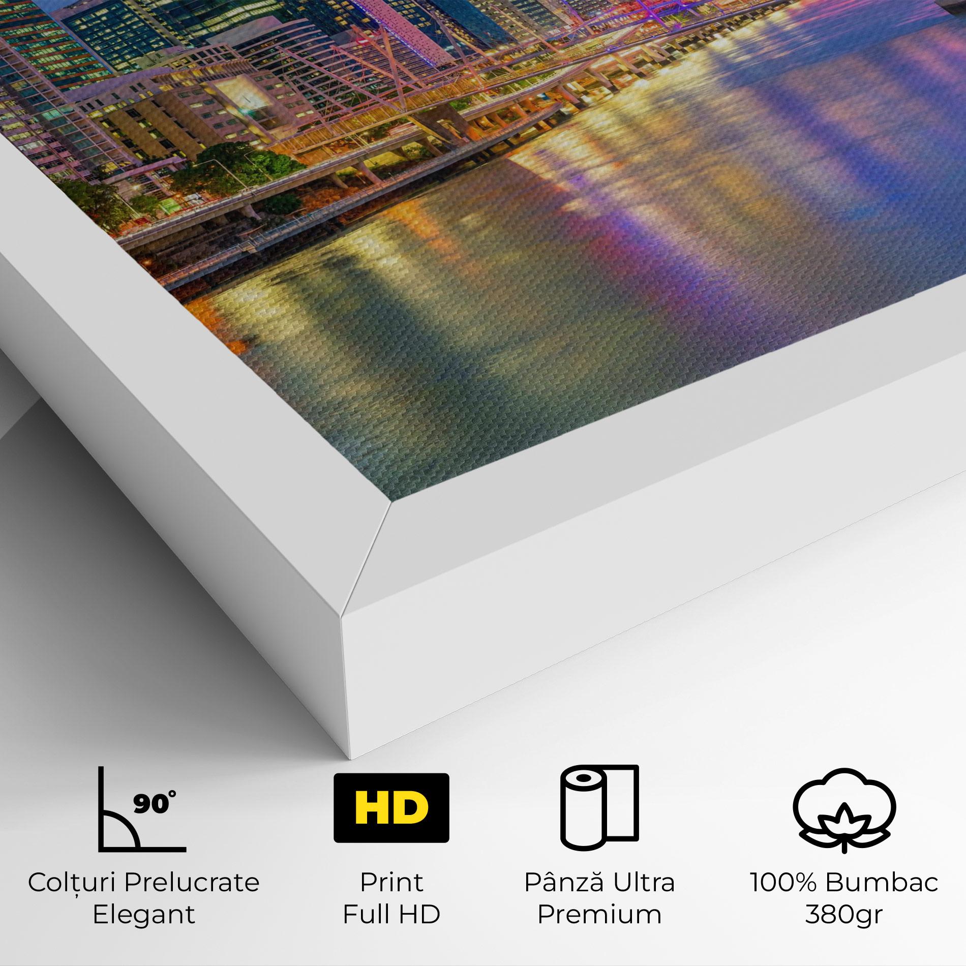 Tablou Canvas Brisbane Skyline View mockup 4