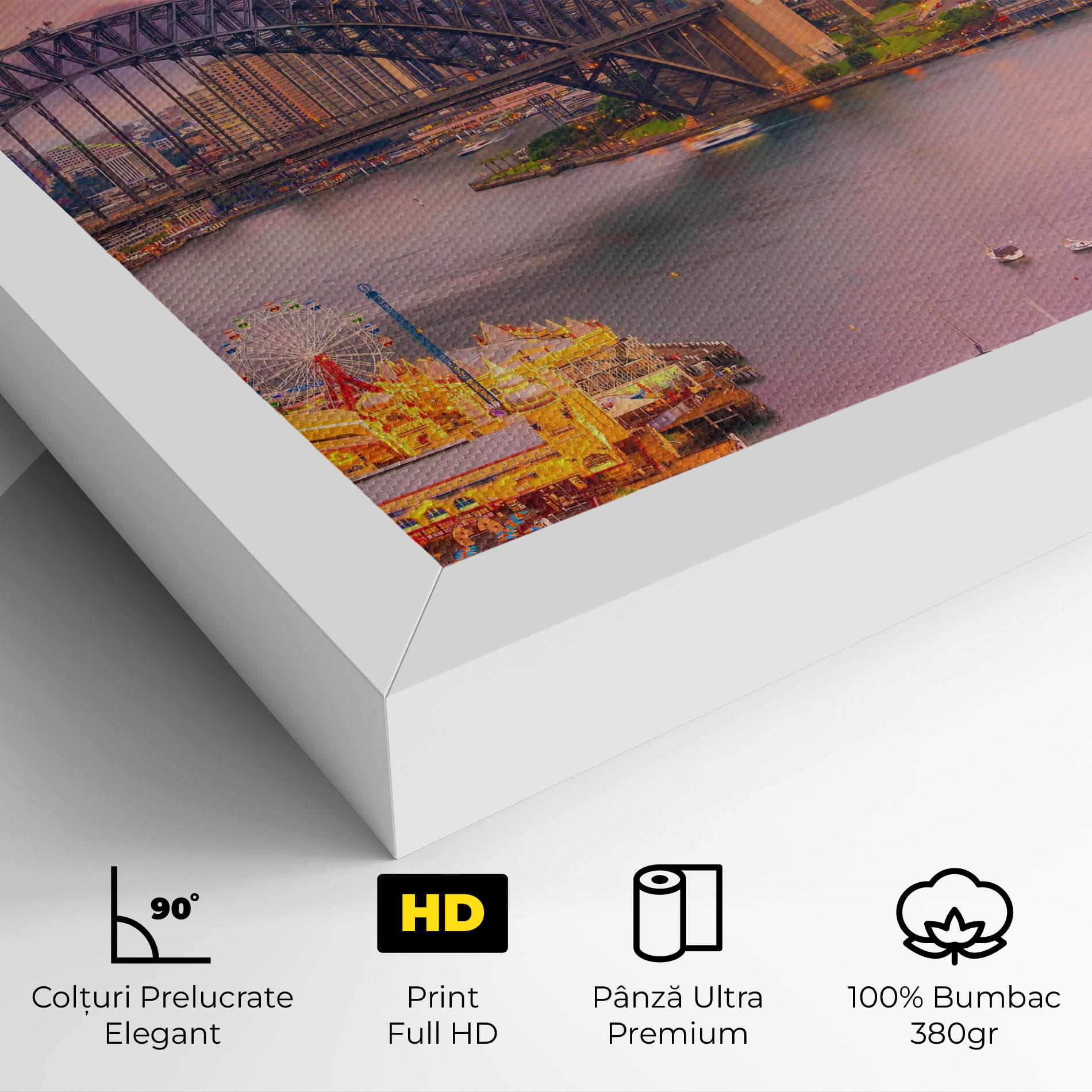 Tablou Canvas Pink Sydney Skyline mockup 4