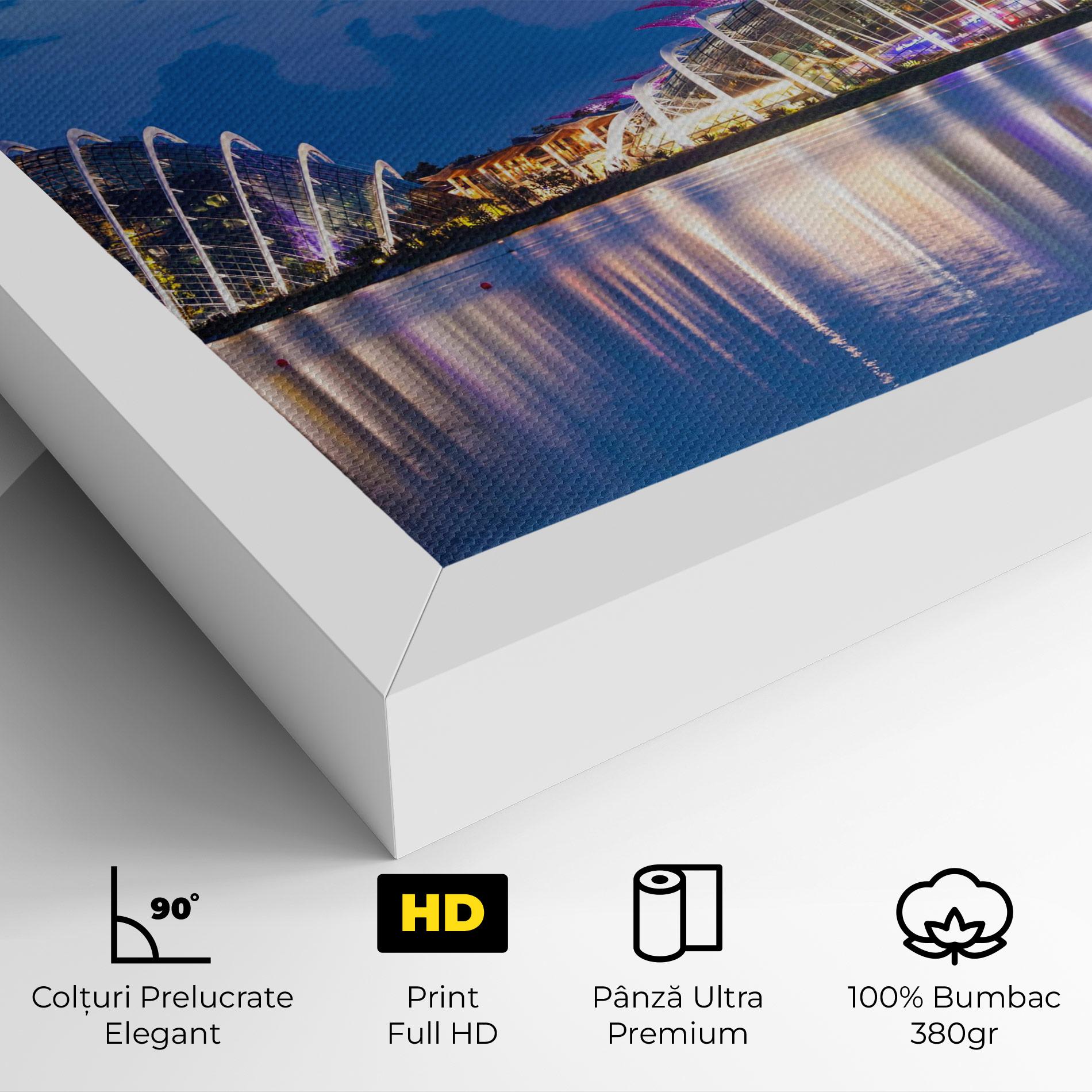 Tablou Canvas Singapore Blue Sunset mockup 4