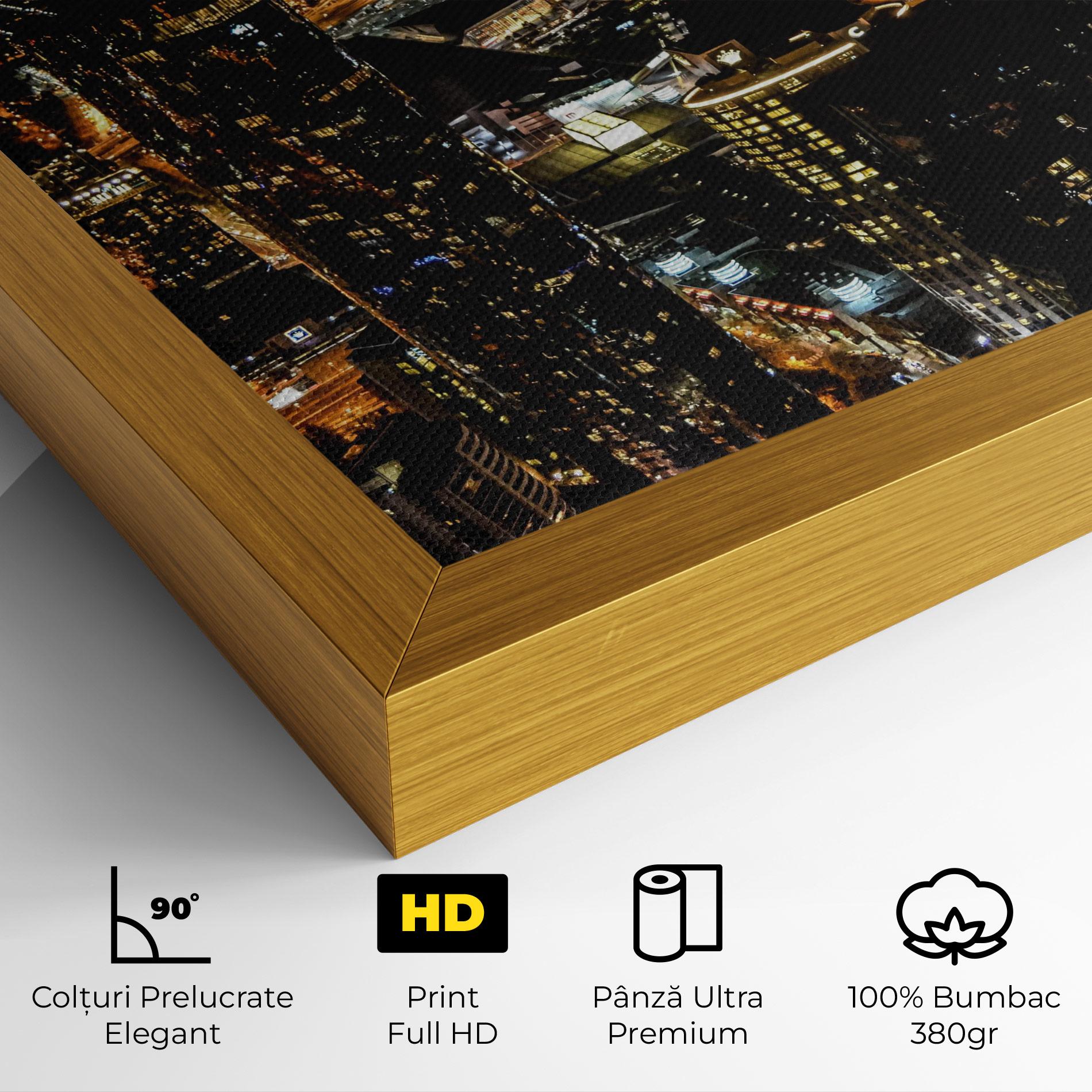 Tablou Canvas Black City Light mockup 4