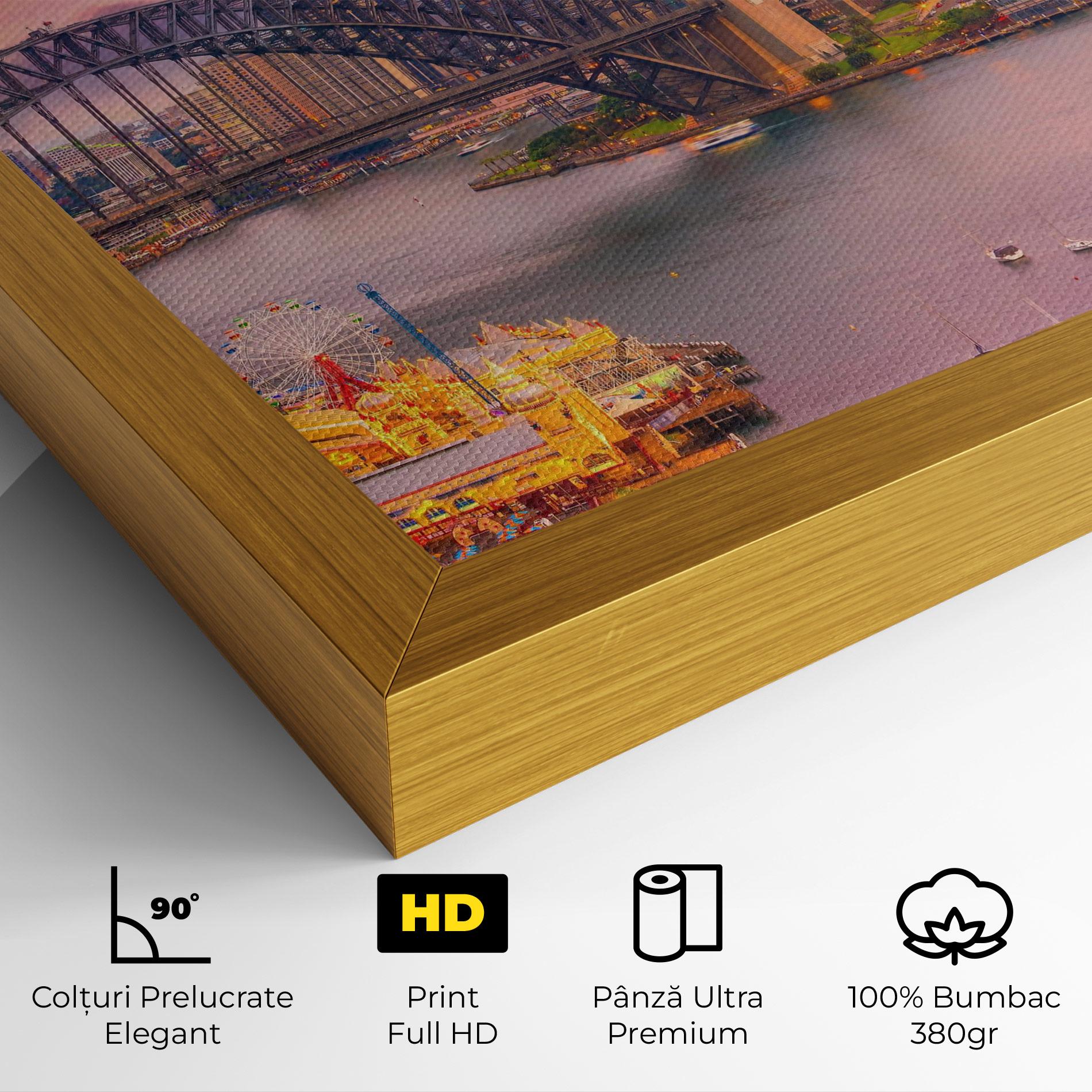 Tablou Canvas Pink Sydney Skyline mockup 4