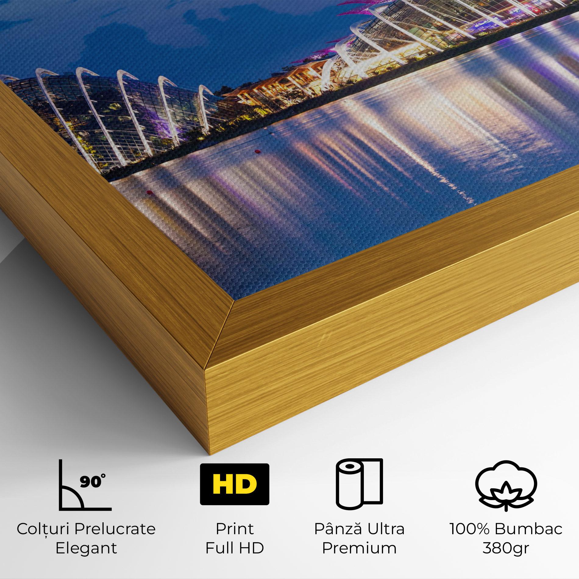 Tablou Canvas Singapore Blue Sunset mockup 4