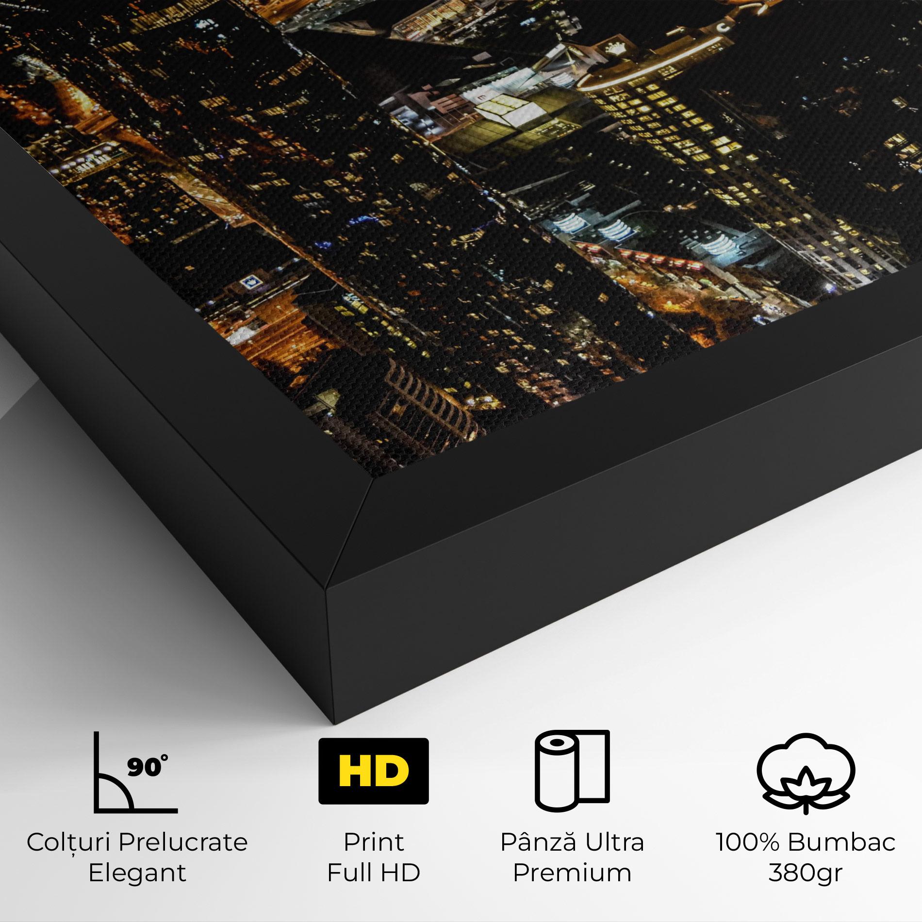 Tablou Canvas Black City Light mockup 4
