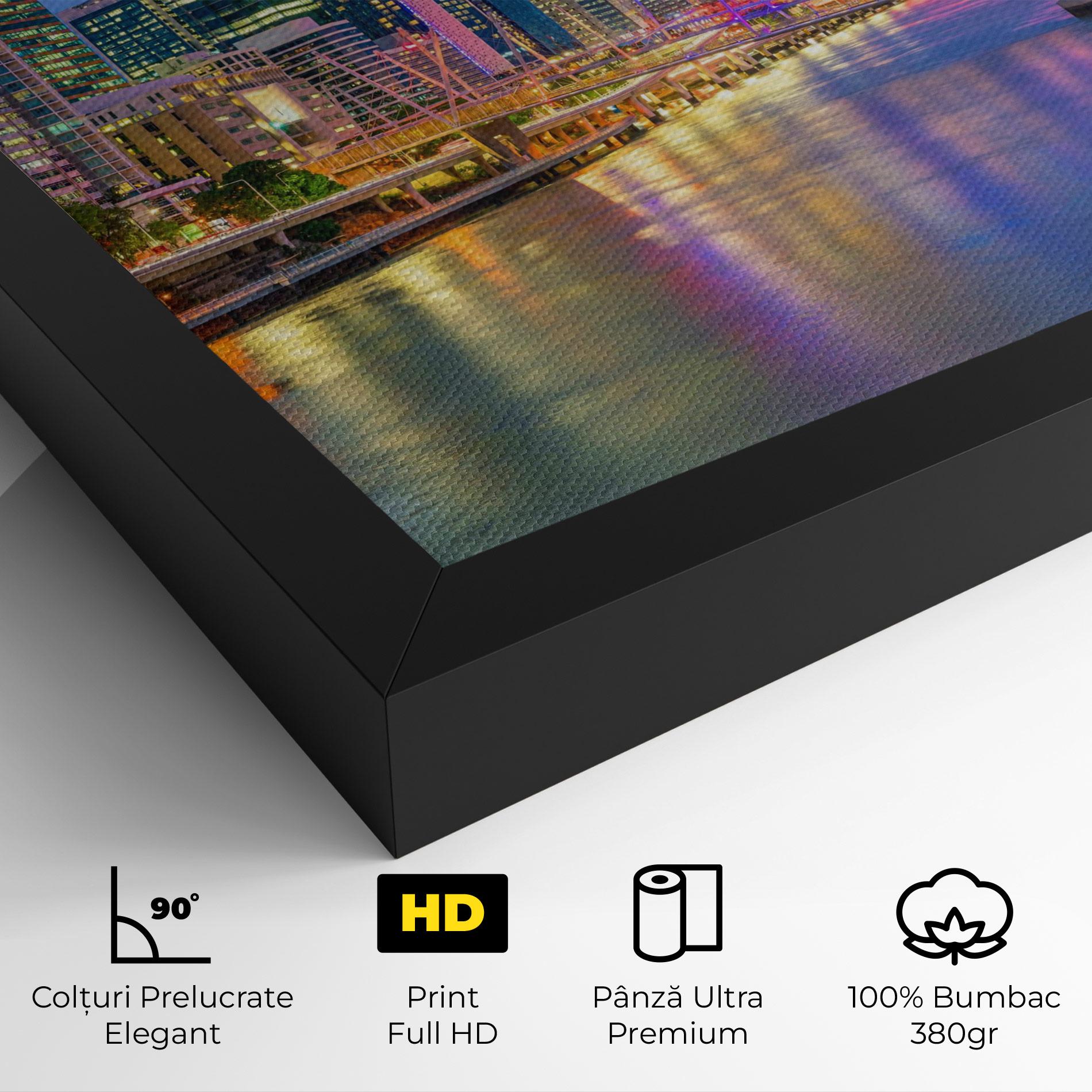 Tablou Canvas Brisbane Skyline View mockup 4