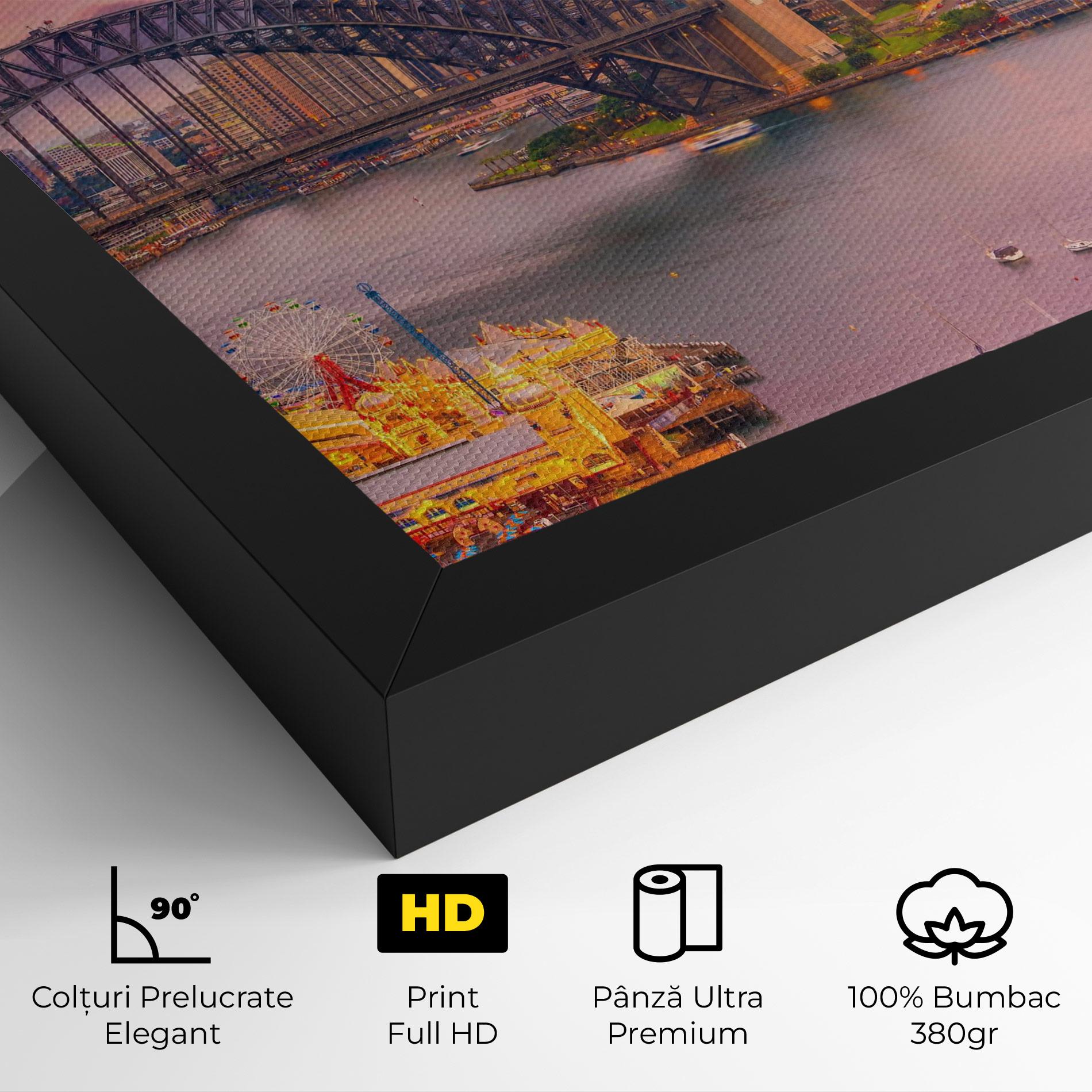 Tablou Canvas Pink Sydney Skyline mockup 4