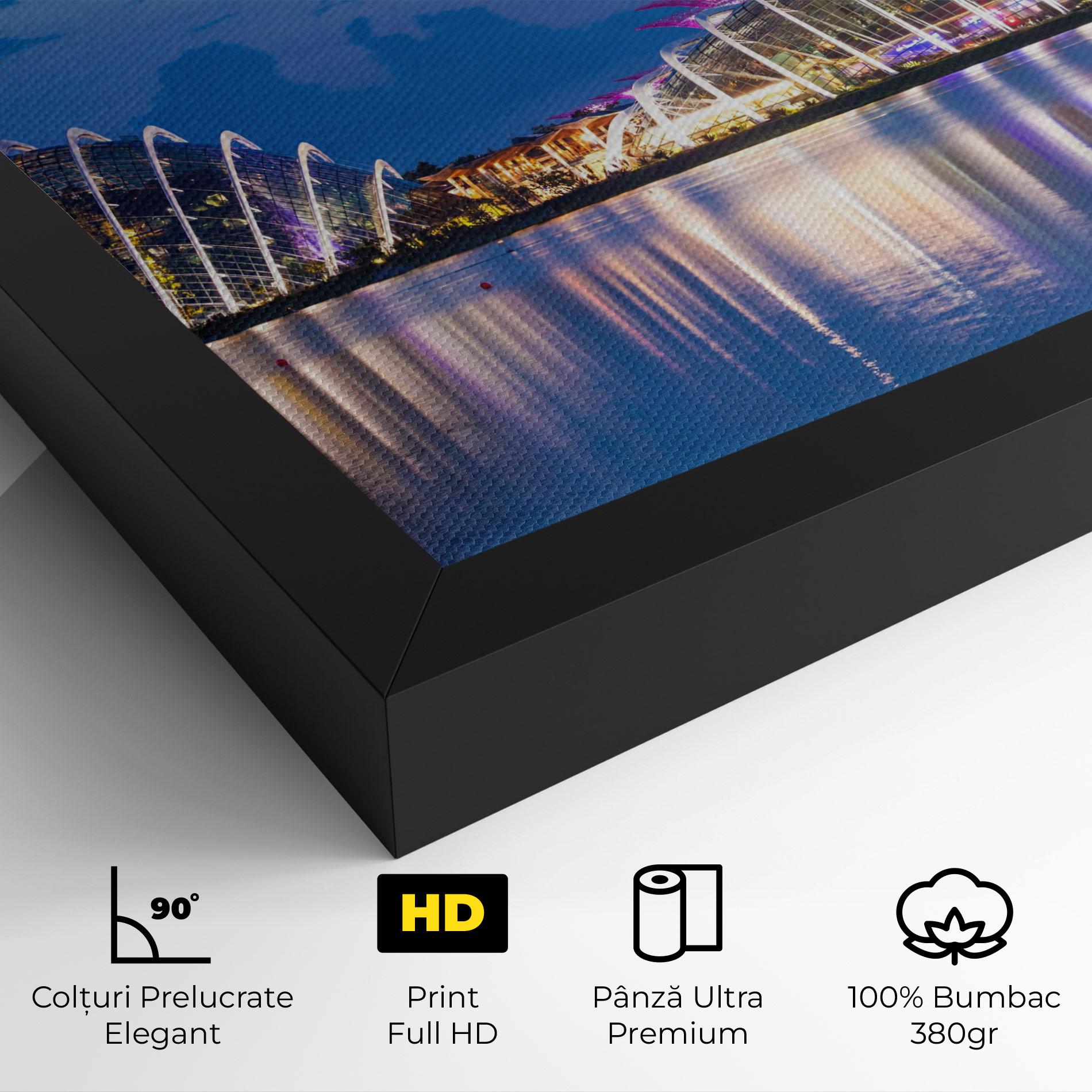 Tablou Canvas Singapore Blue Sunset mockup 4