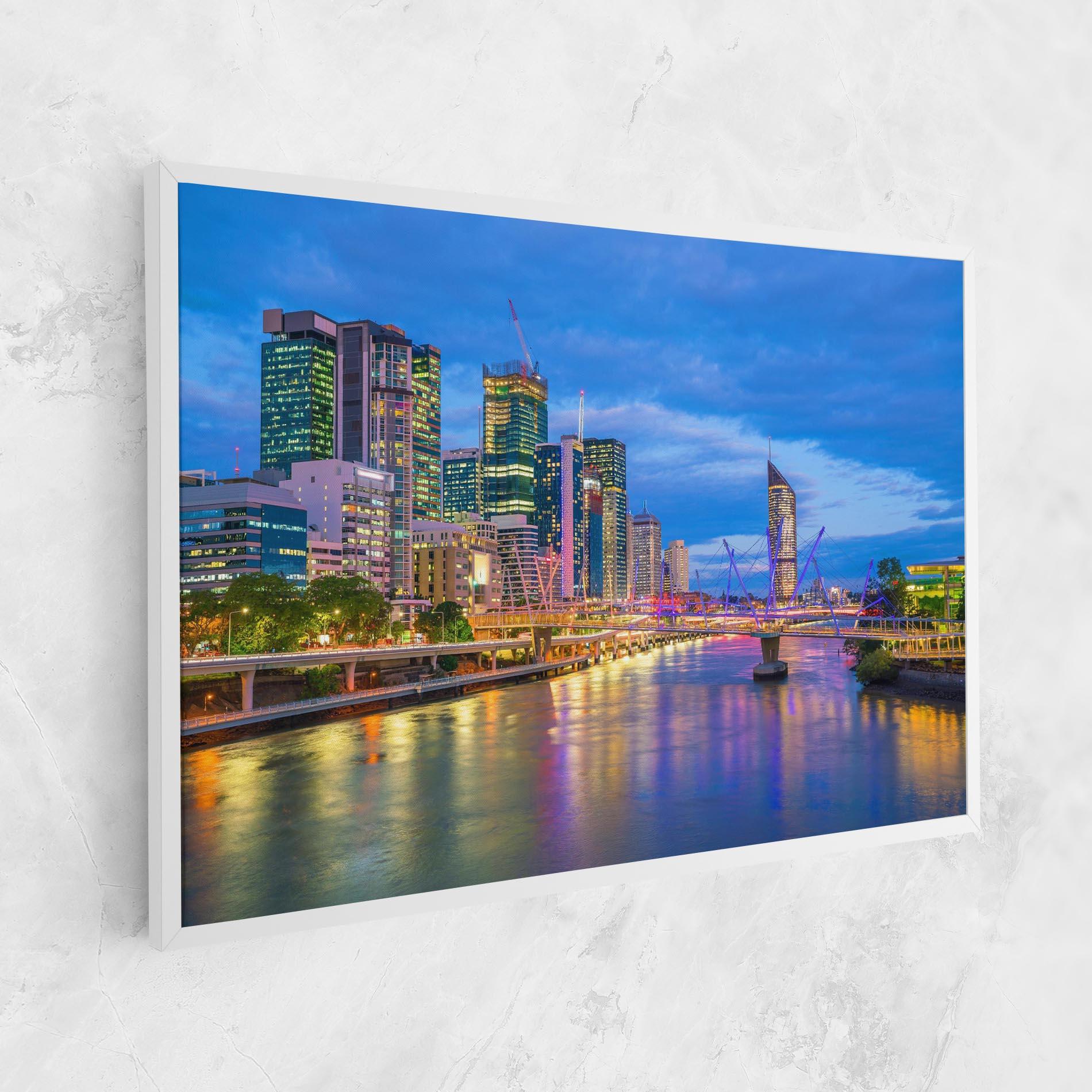 Tablou Canvas Brisbane Skyline View mockup 1