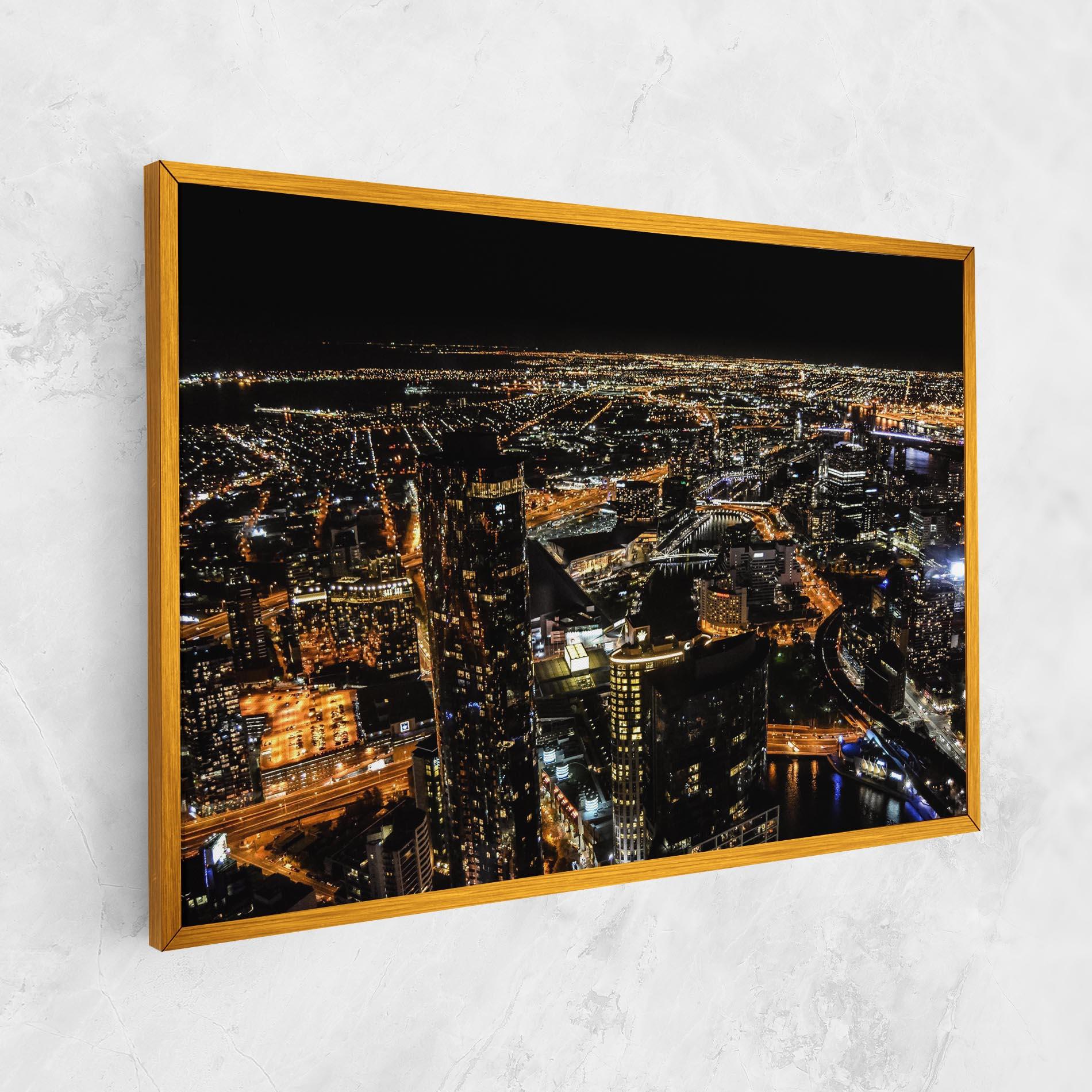 Tablou Canvas Black City Light mockup 1