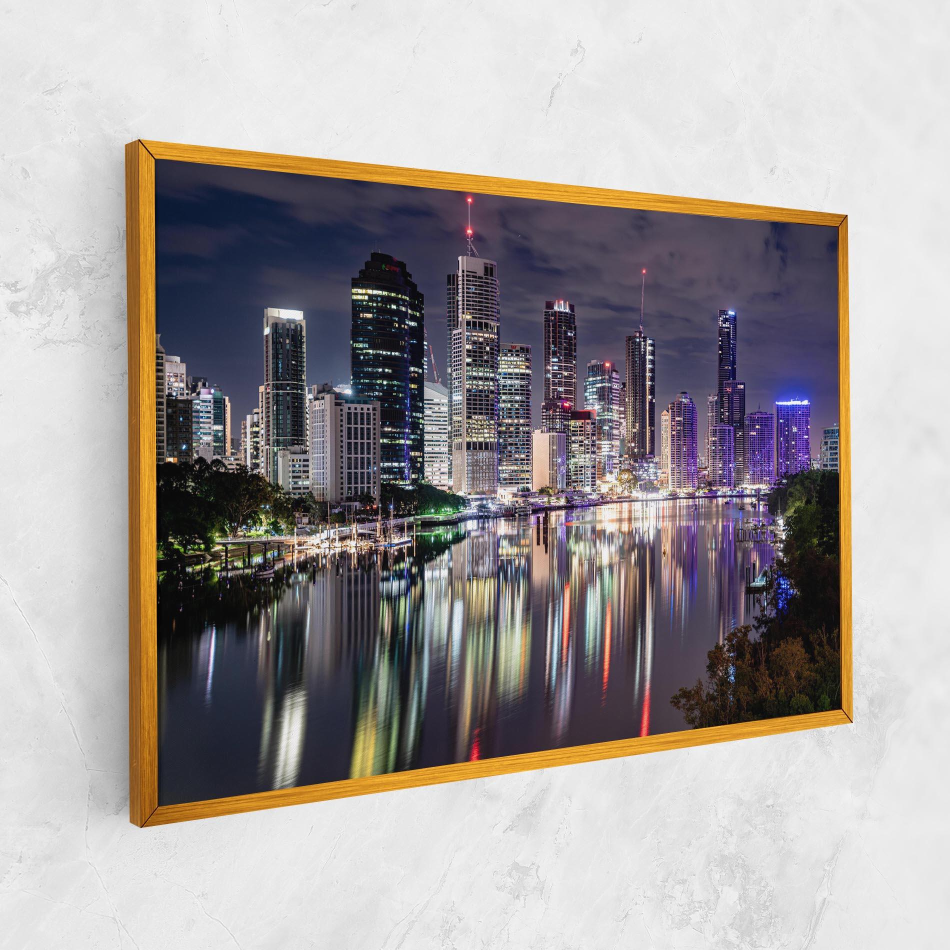Tablou Canvas Brisbane Night mockup 1