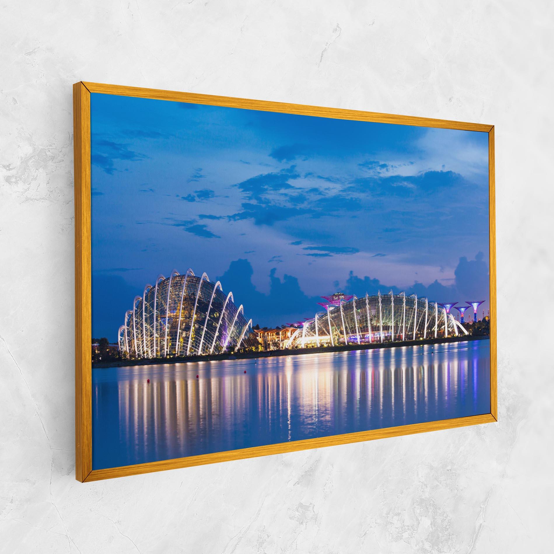 Tablou Canvas Singapore Blue Sunset mockup 1