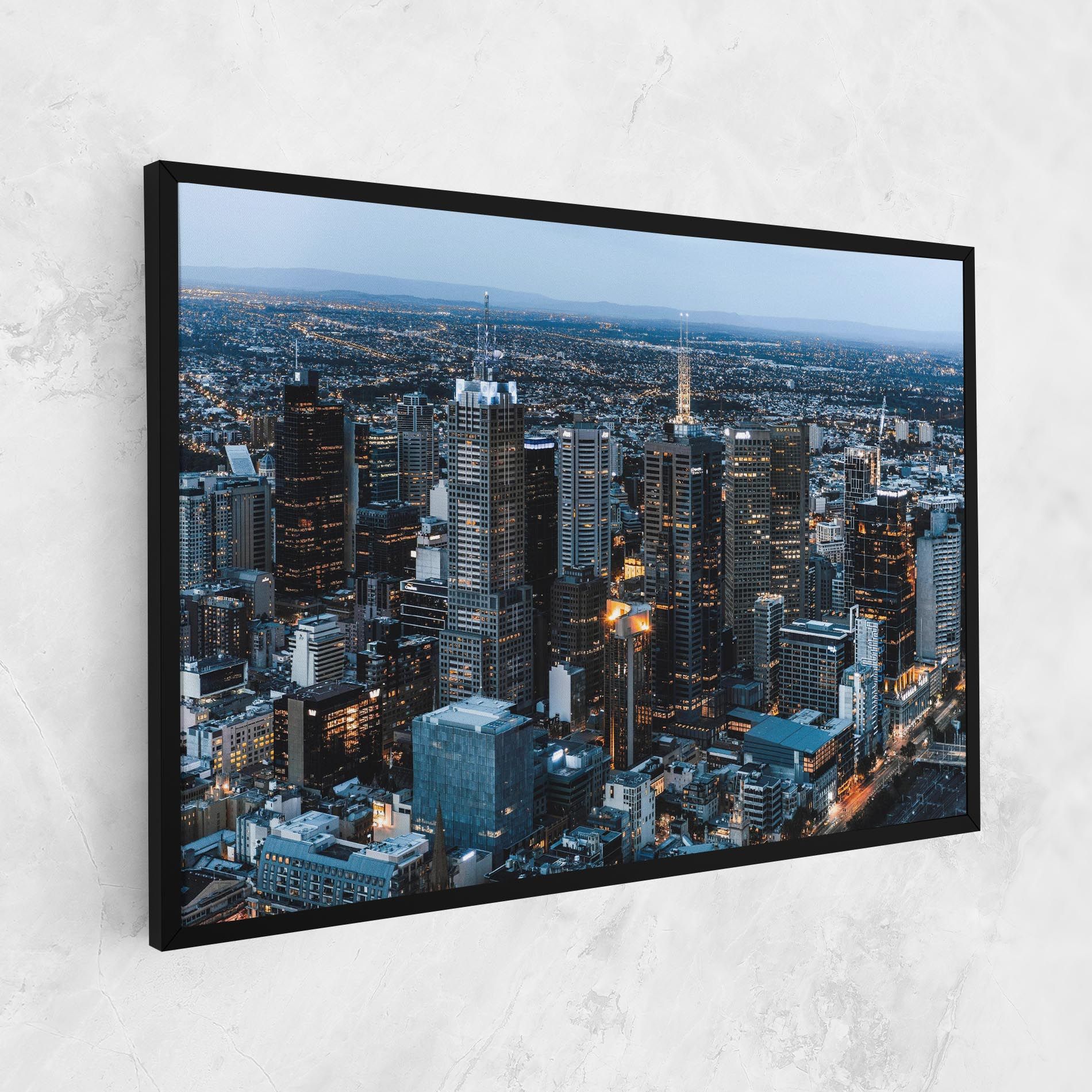 Yellow Lights Skyline mockup 1