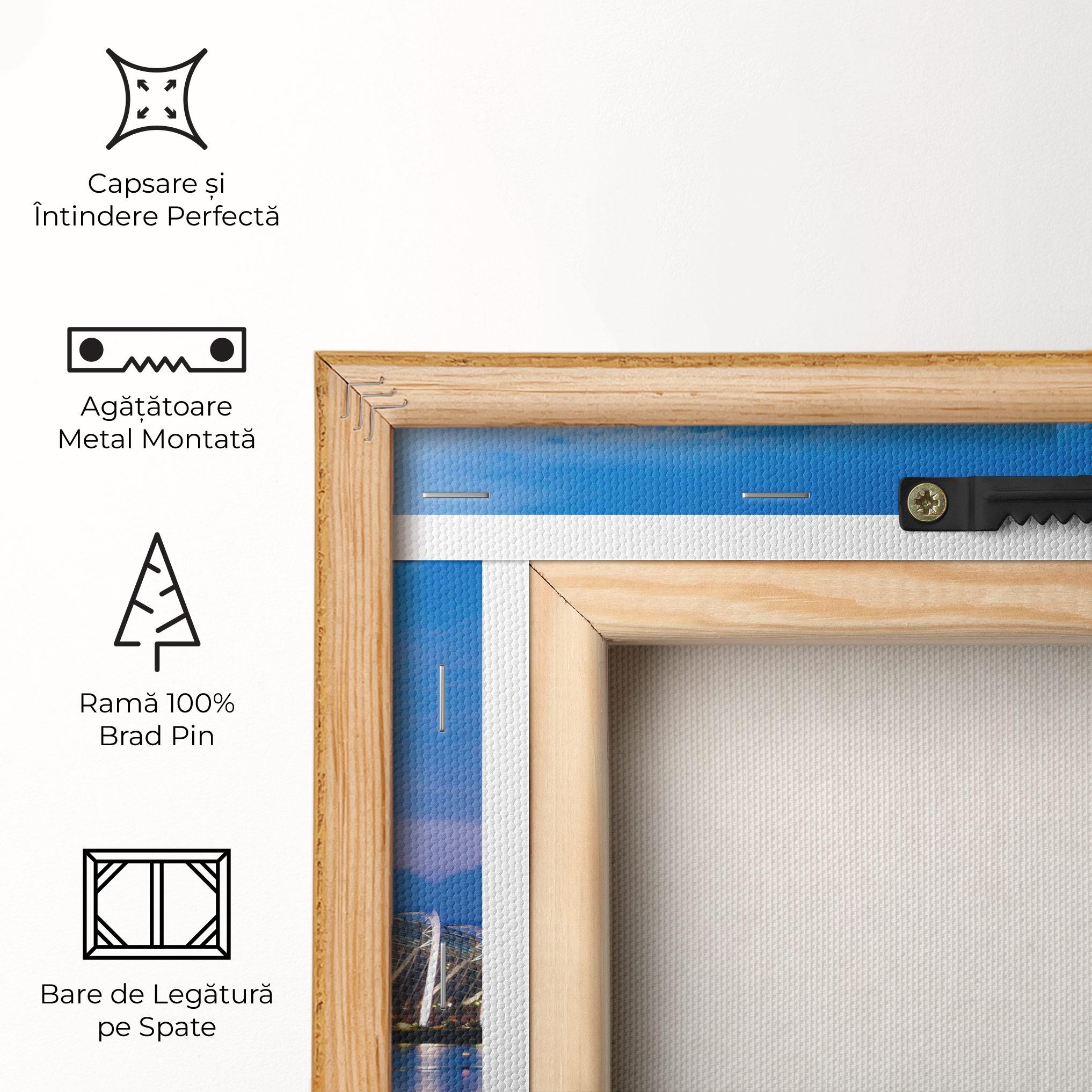 Tablou Canvas Singapore Blue Sunset mockup 5