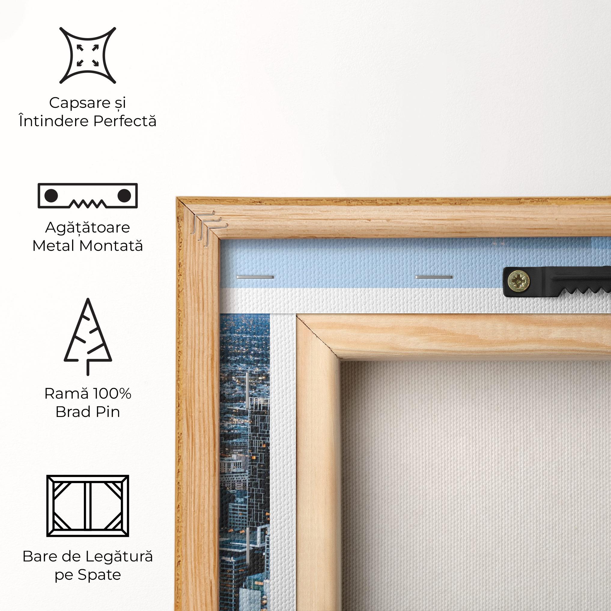 Tablou Canvas Yellow Lights Skyline mockup 5