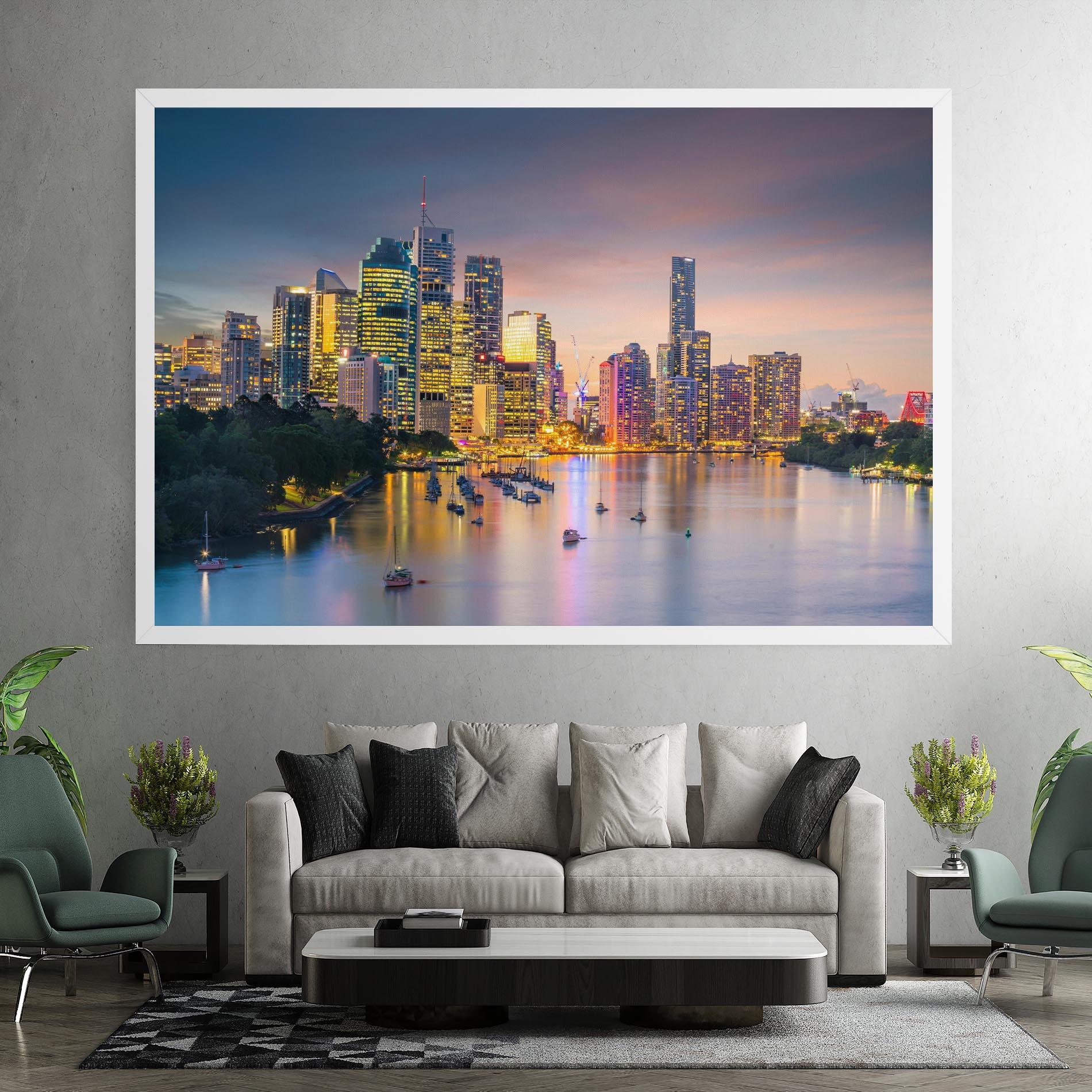 Tablou Canvas Brisbane City Skyline mockup 7
