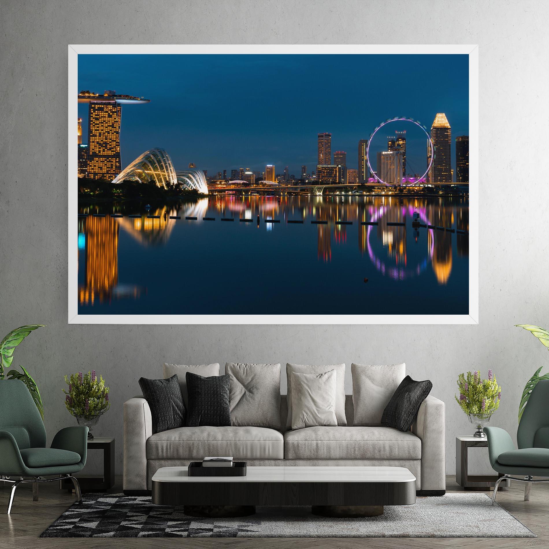 Tablou Canvas Singapore City Skyline mockup 7
