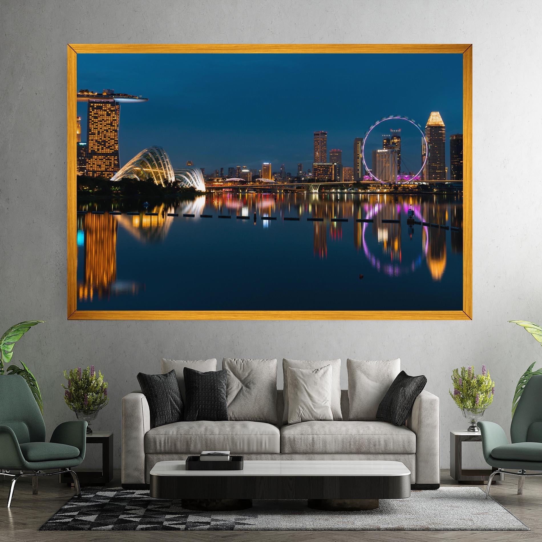 Tablou Canvas Singapore City Skyline mockup 7