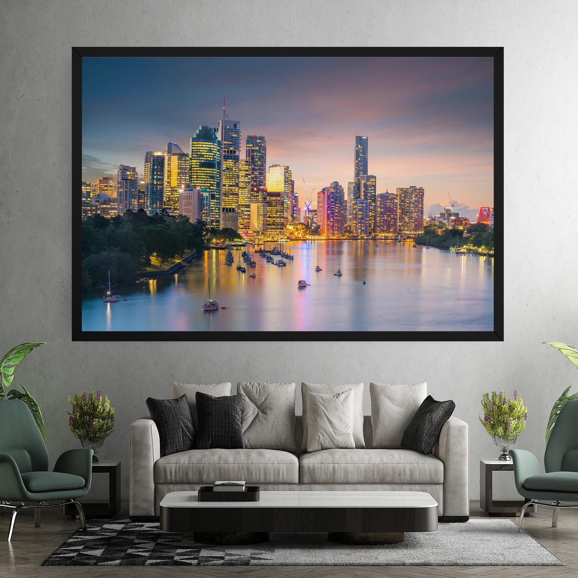 Tablou Canvas Brisbane City Skyline mockup 7
