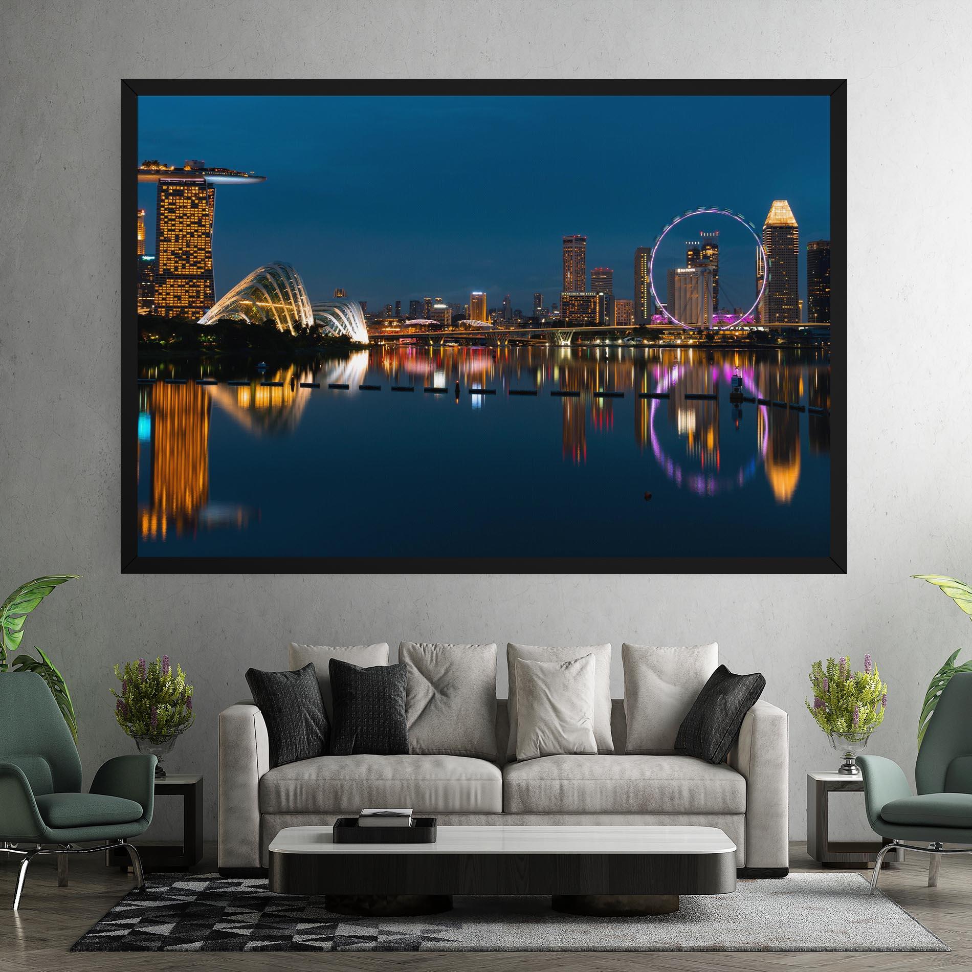 Tablou Canvas Singapore City Skyline mockup 7
