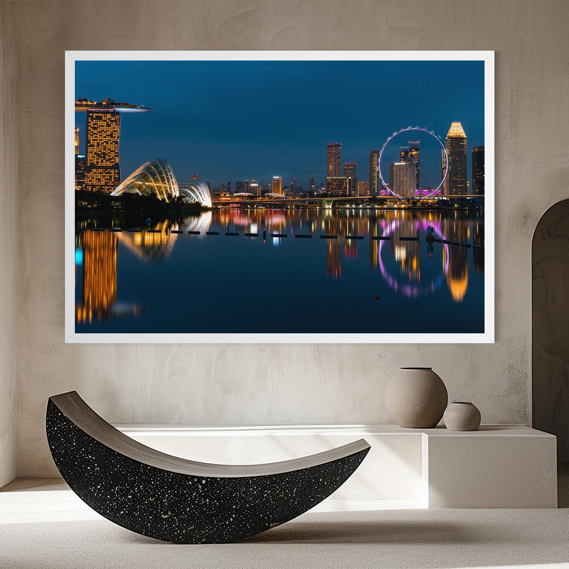 Tablou Canvas Singapore City Skyline mockup 8