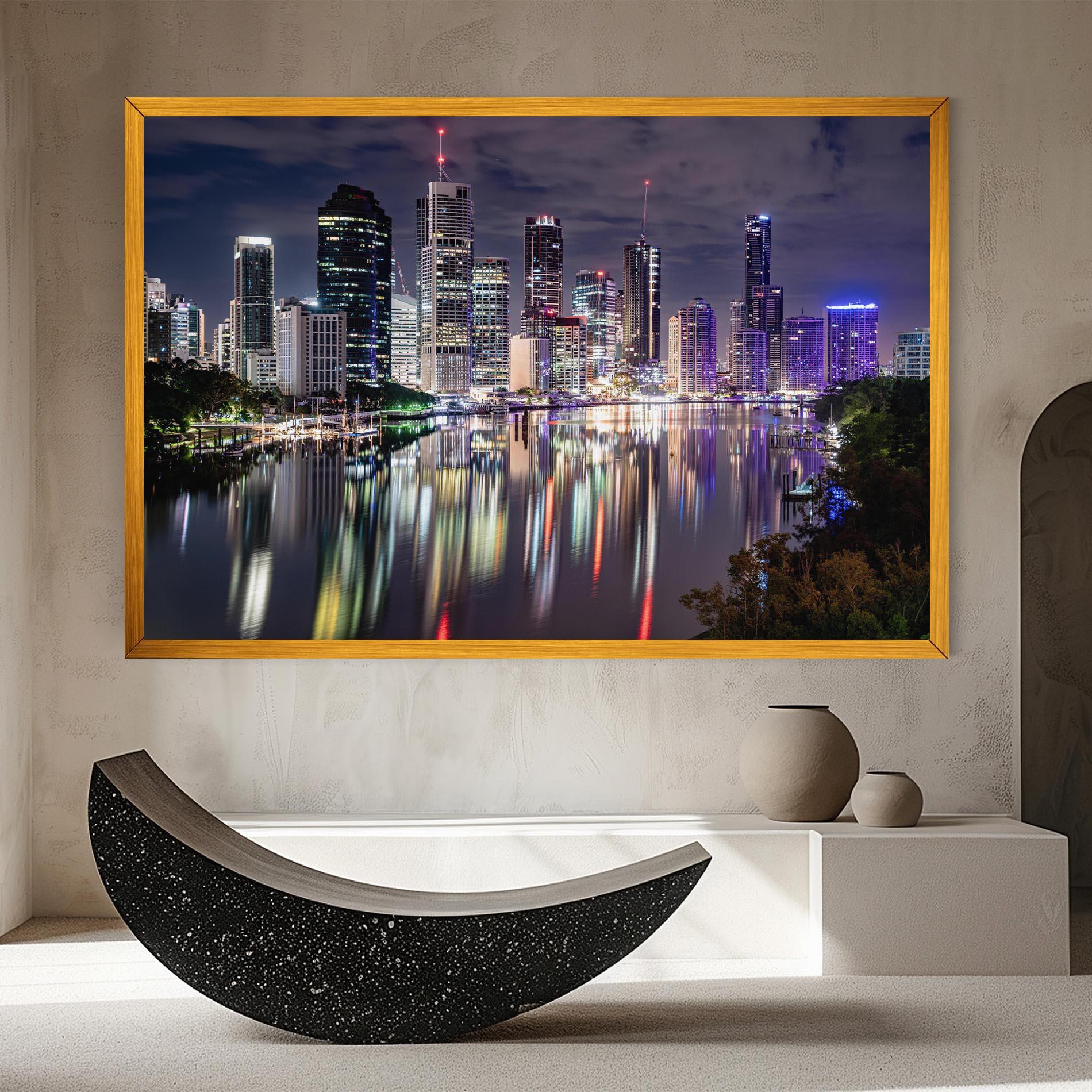 Tablou Canvas Brisbane Night mockup 8