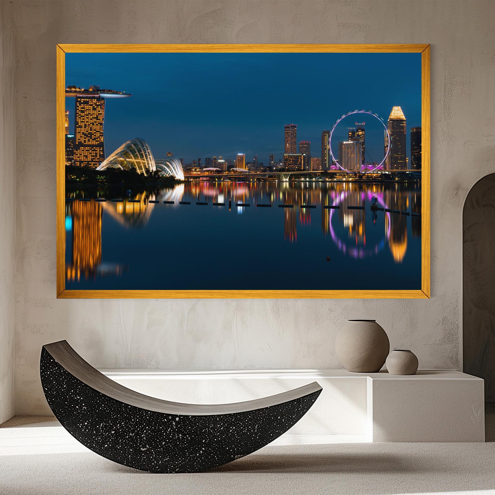 Tablou Canvas Singapore City Skyline mockup 8
