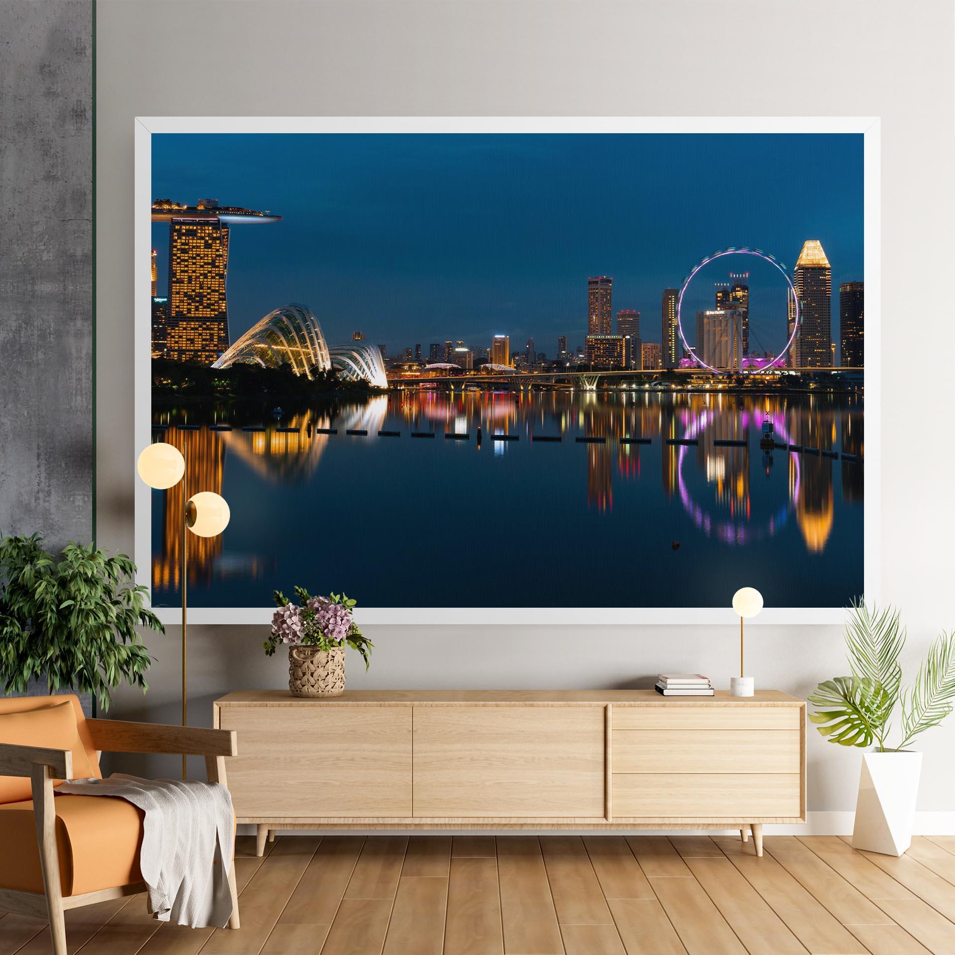 Tablou Canvas Singapore City Skyline mockup 9
