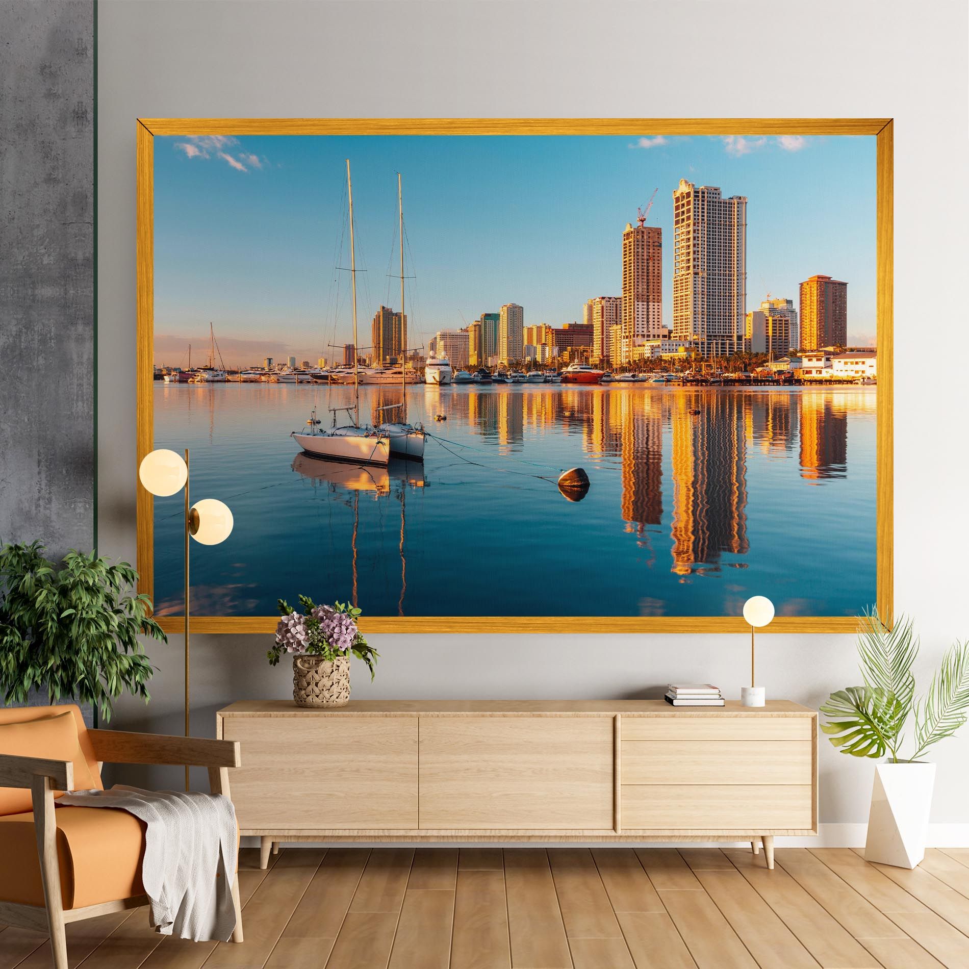 Skyscrapers Water mockup 9