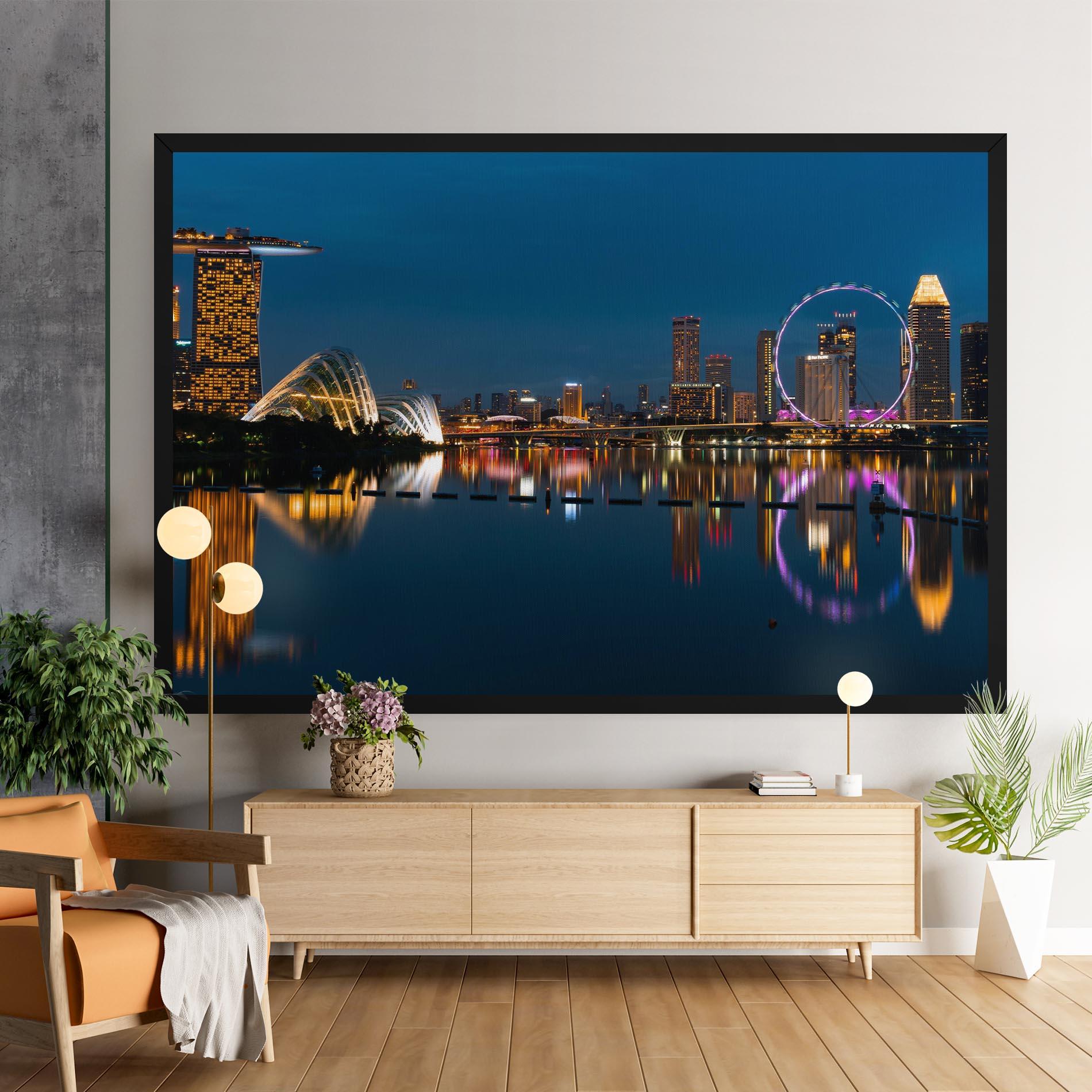 Tablou Canvas Singapore City Skyline mockup 9