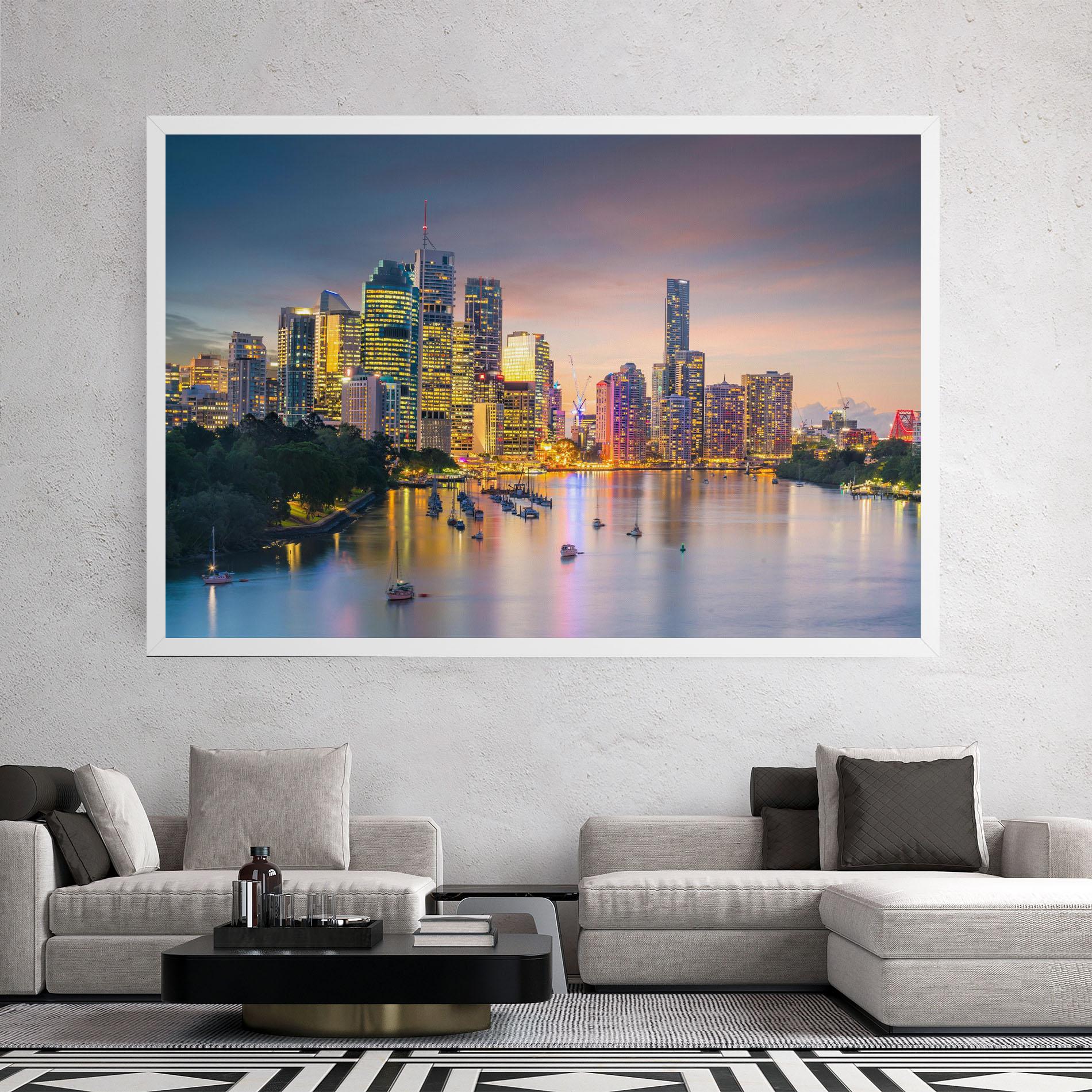 Tablou Canvas Brisbane City Skyline mockup 2