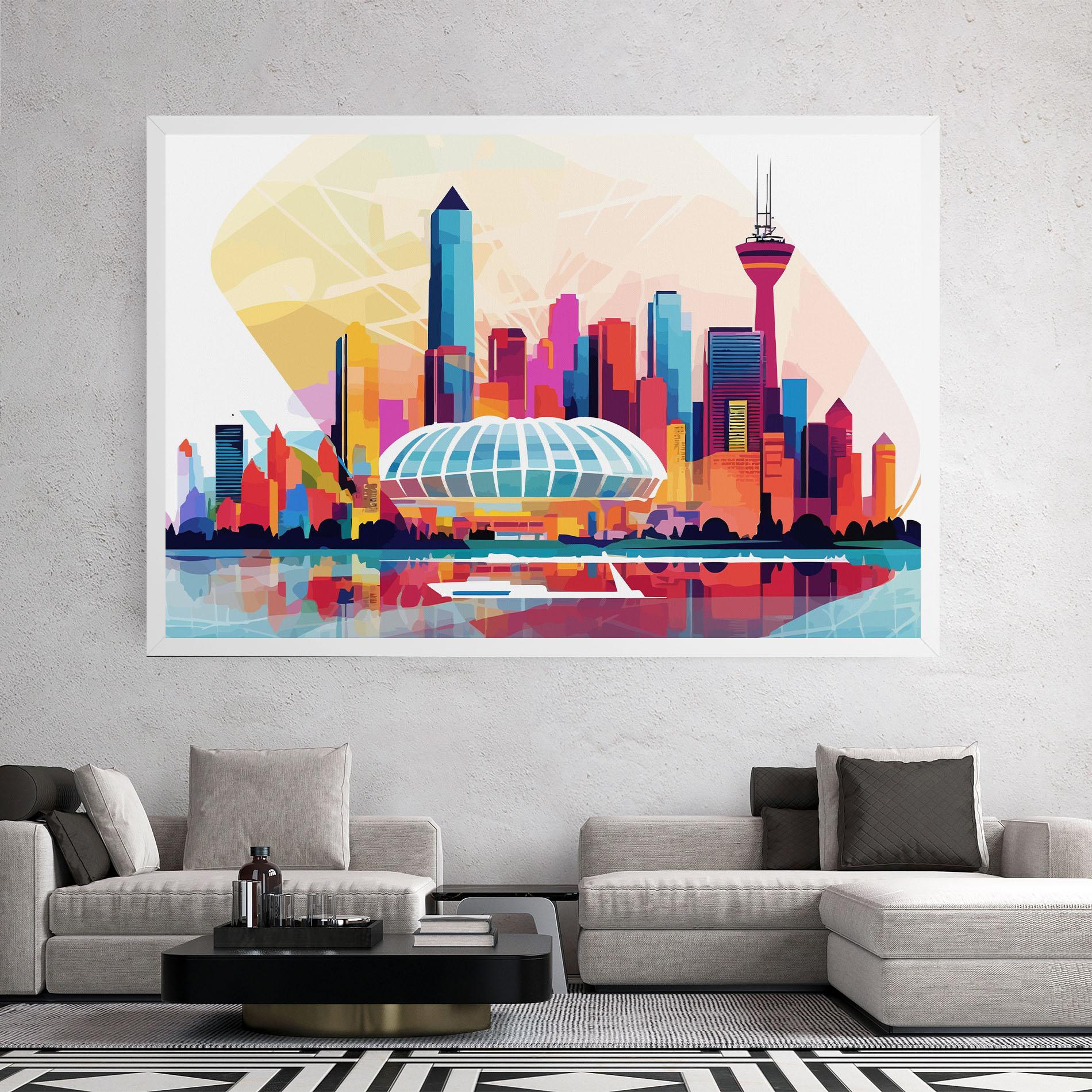 Tablou Canvas Olympic Stadium Color mockup 2