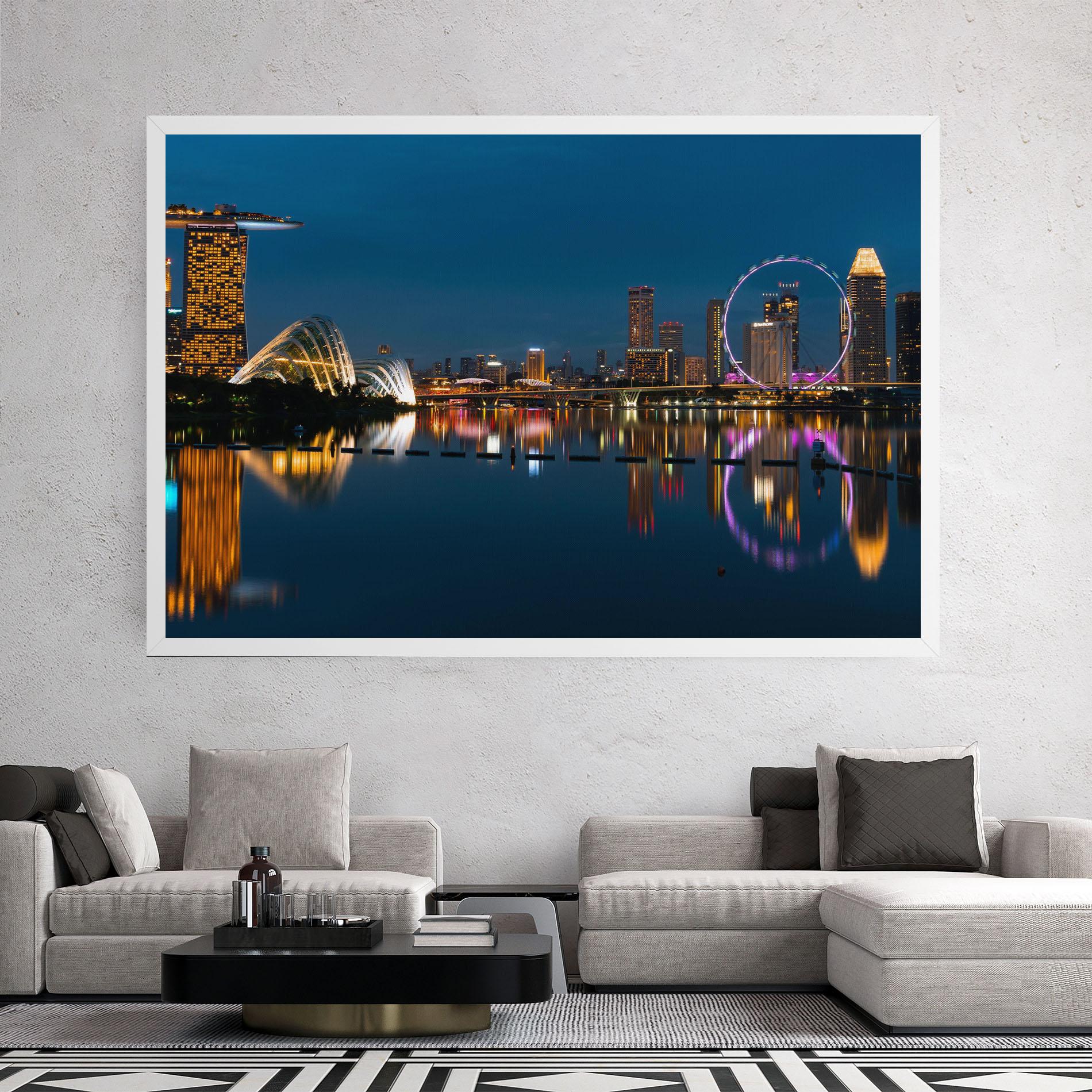 Tablou Canvas Singapore City Skyline mockup 2