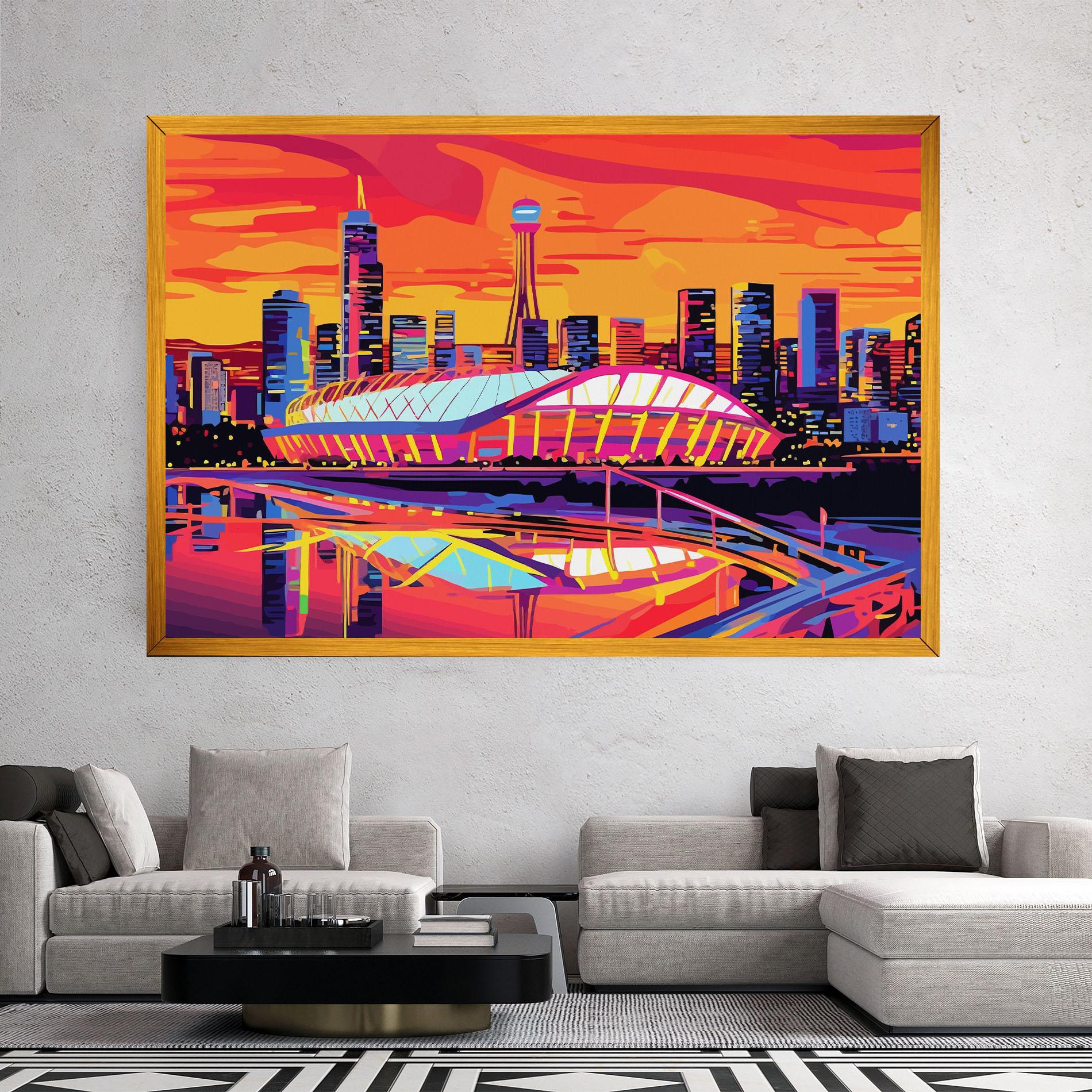 Tablou Canvas Australian Orange Sunset mockup 2