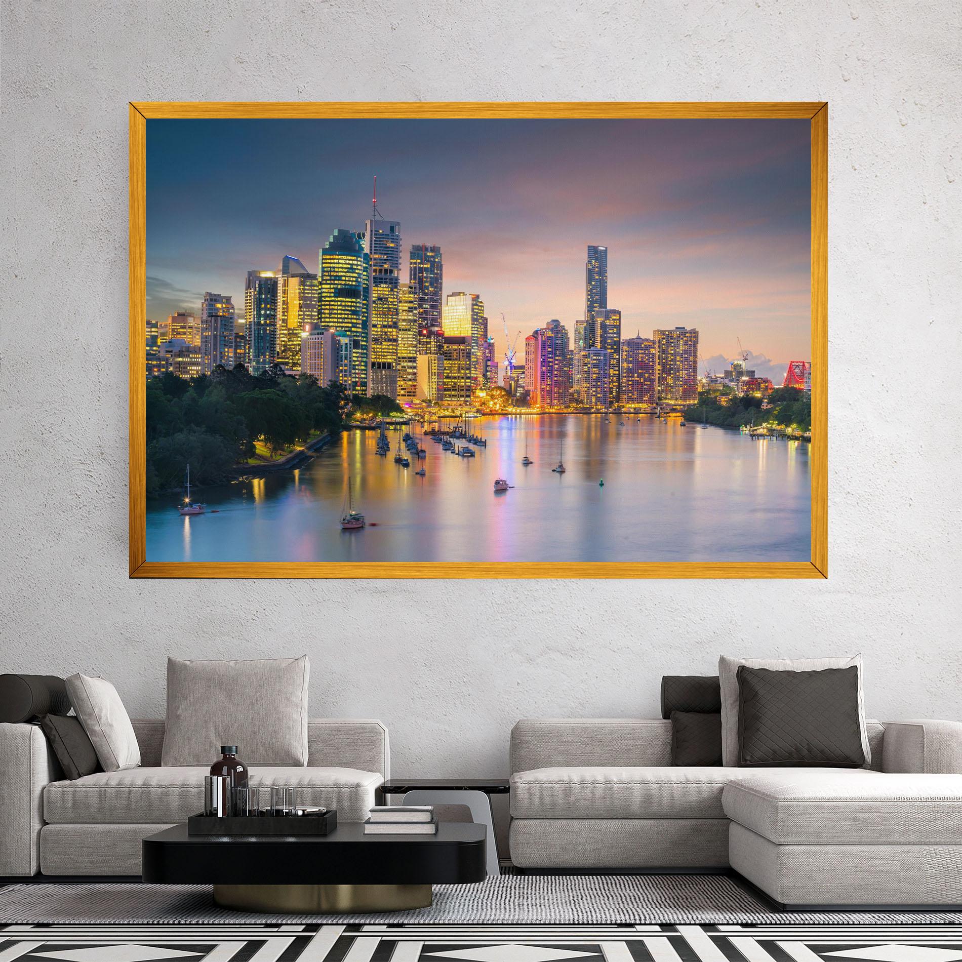 Tablou Canvas Brisbane City Skyline mockup 2