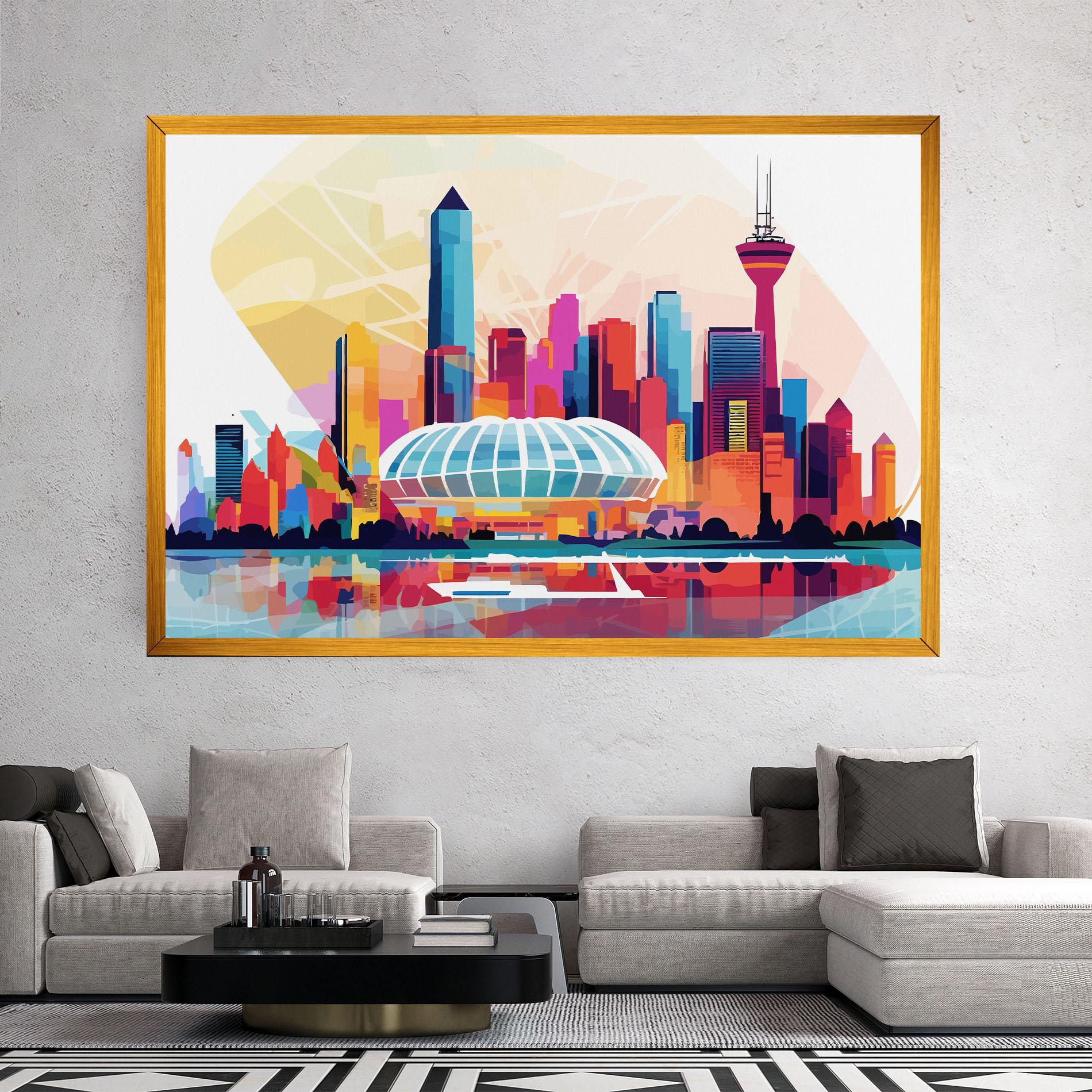 Tablou Canvas Olympic Stadium Color mockup 2